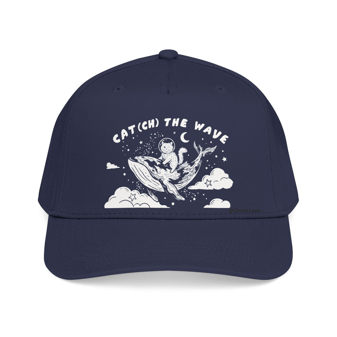 Ocean Cat Hat - Whale Adventure Baseball Cap, Cute Animal Dad Hat, Cat Lover Gift