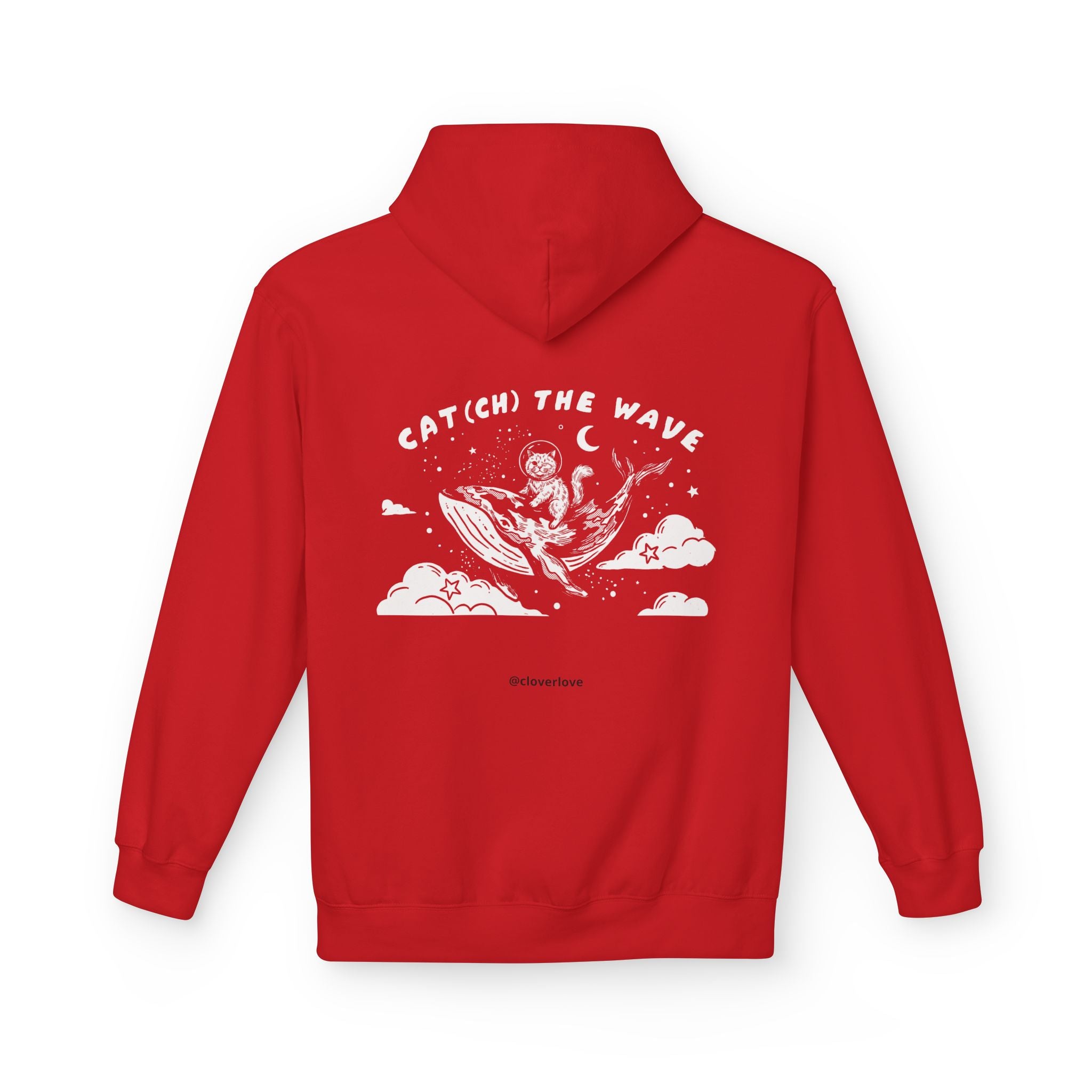 Kapuzenpullover „Katze & Wal Abenteuer“ | Vintage-Sweatshirt mit Ozean-Grafik
