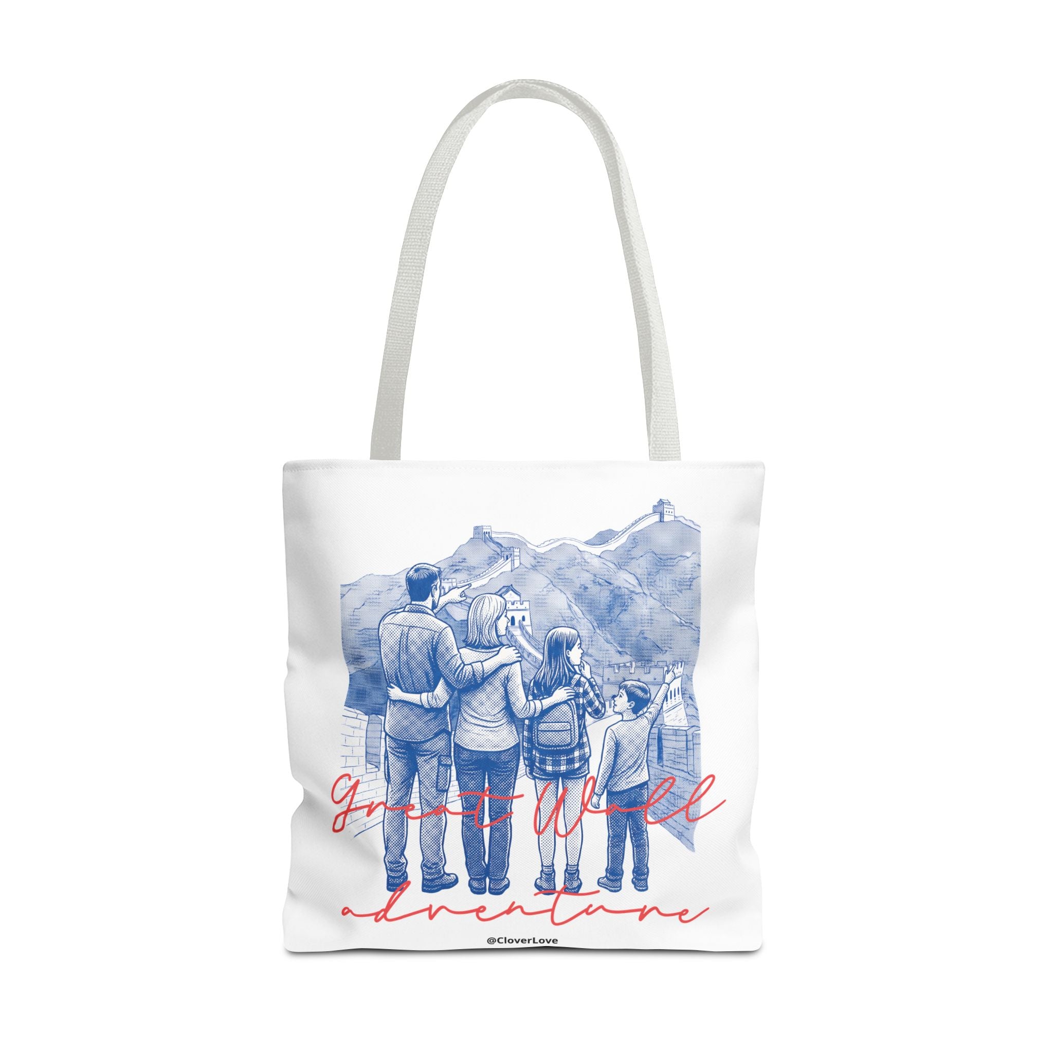 Great Wall of China Tote Bag, Family Travel Souvenir Bag, Landmark Canvas Tote