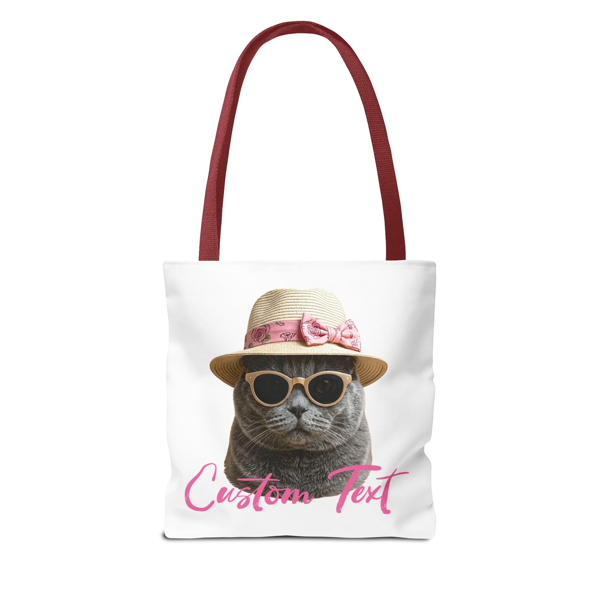 Summer Cat Tote Bag | Personalized Cat Photo Canvas Bag
