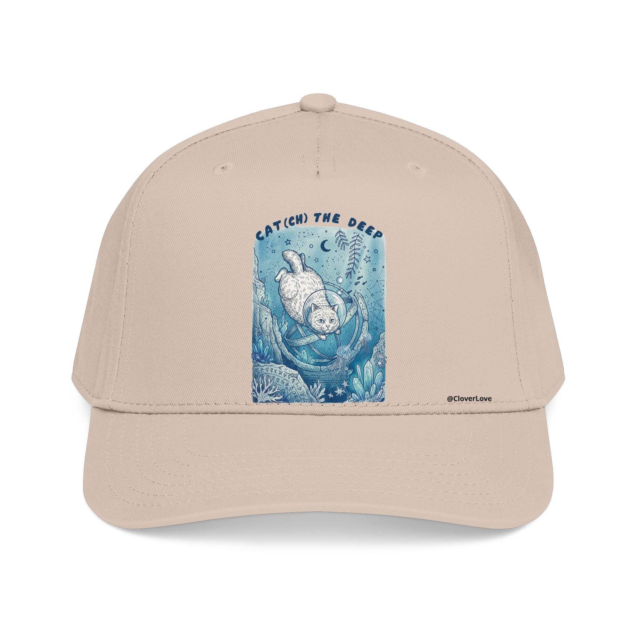 Deep Sea Cat Hat - Underwater Adventure Baseball Cap, Ocean Explorer Gift, Cat Lover Hat