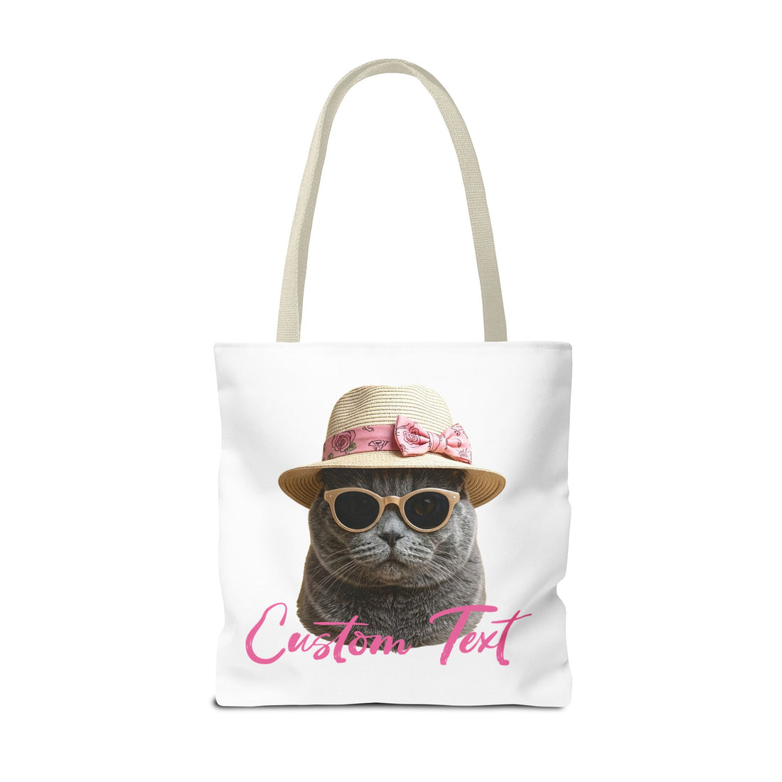 Summer Cat Tote Bag | Personalized Cat Photo Canvas Bag