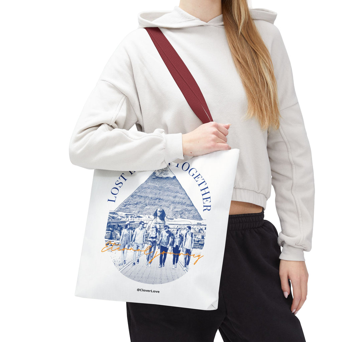 Egypt Pyramid Tote Bag | Vintage Travel Explorer Canvas Bag