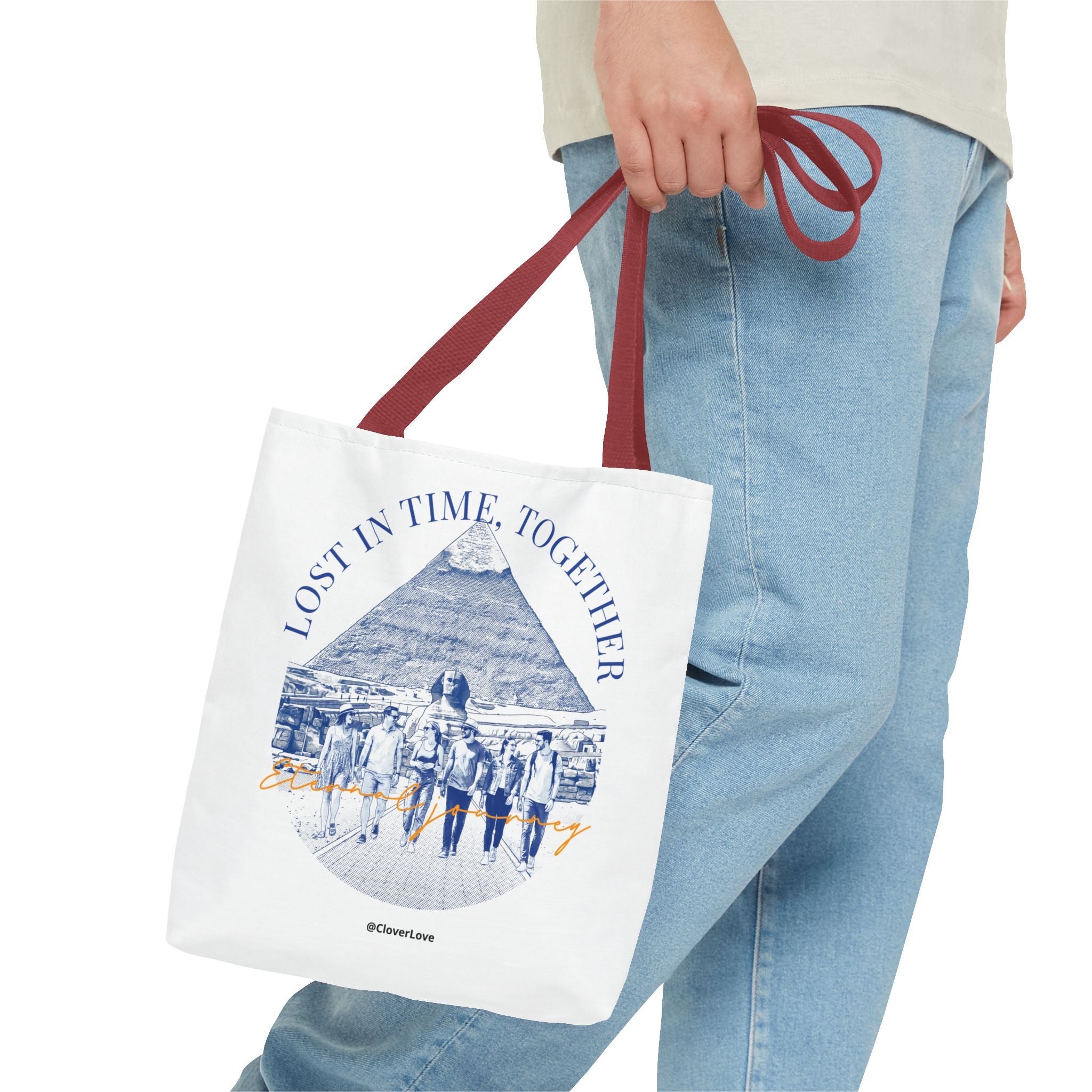 Egypt Pyramid Tote Bag | Vintage Travel Explorer Canvas Bag