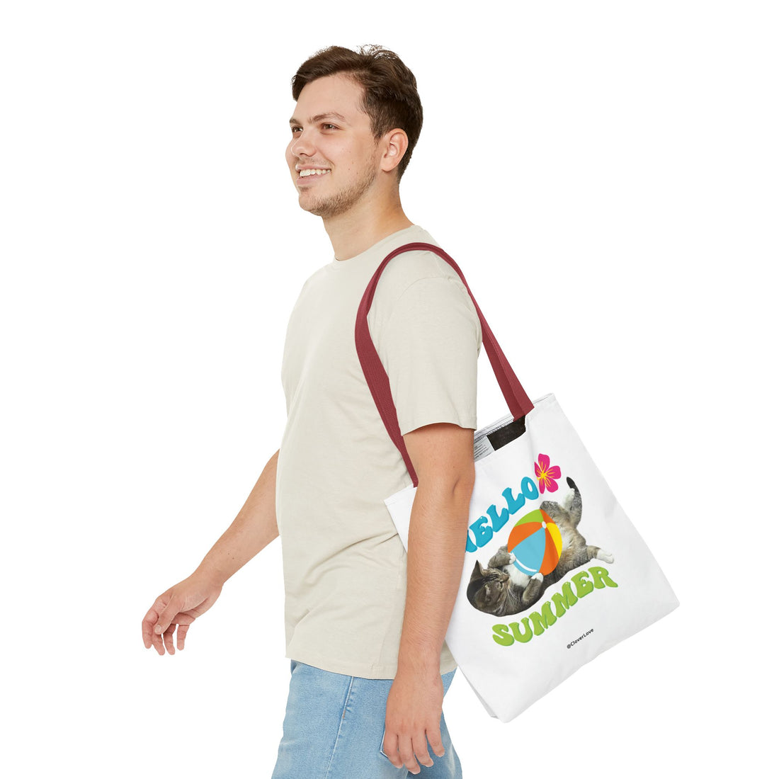 Custom Cat Tote Bag | Personalized Pet Photo Canvas Bag