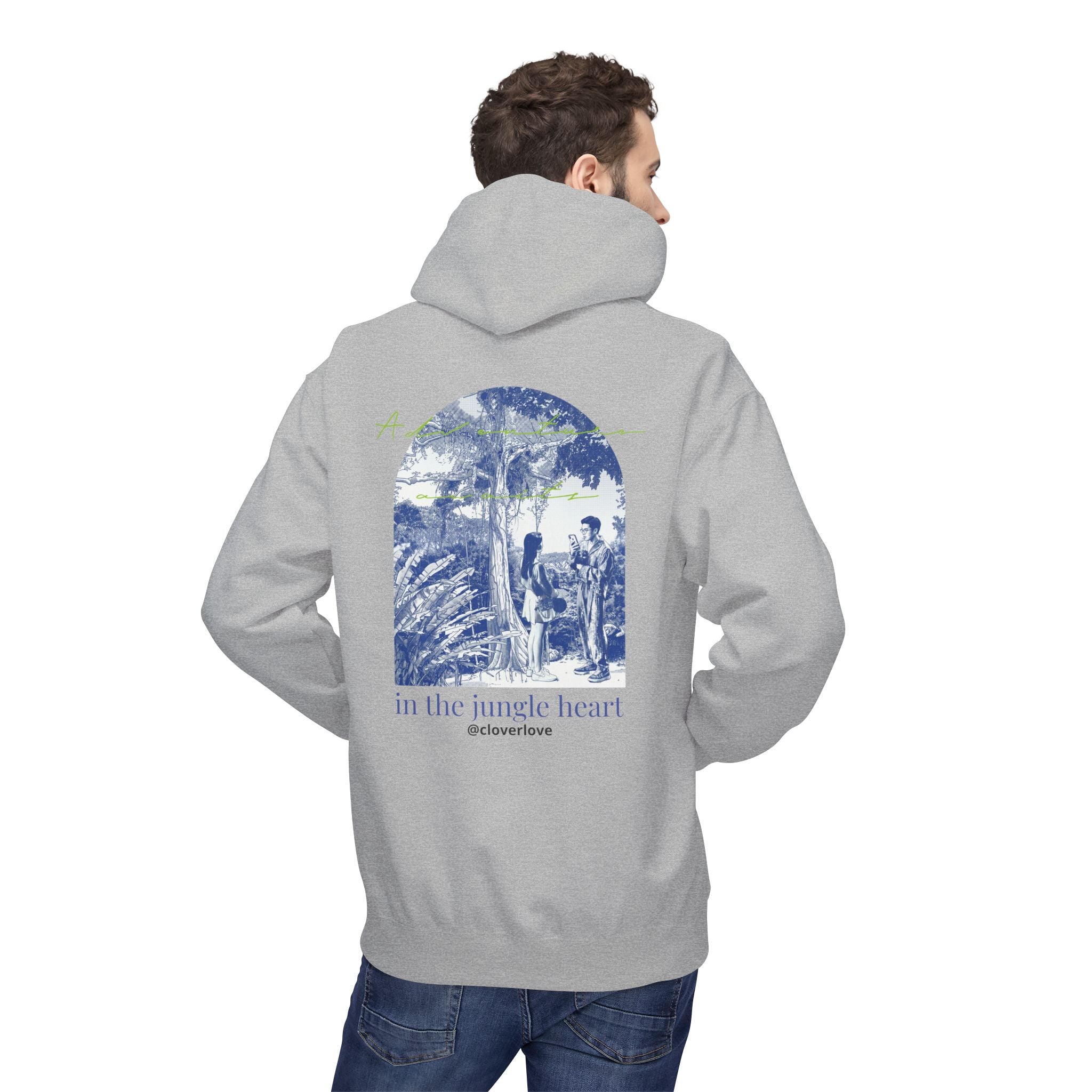 Dschungel-Abenteuer Hoodie – Vintage Tropical Travel Grafik Pullover Sweatshirt