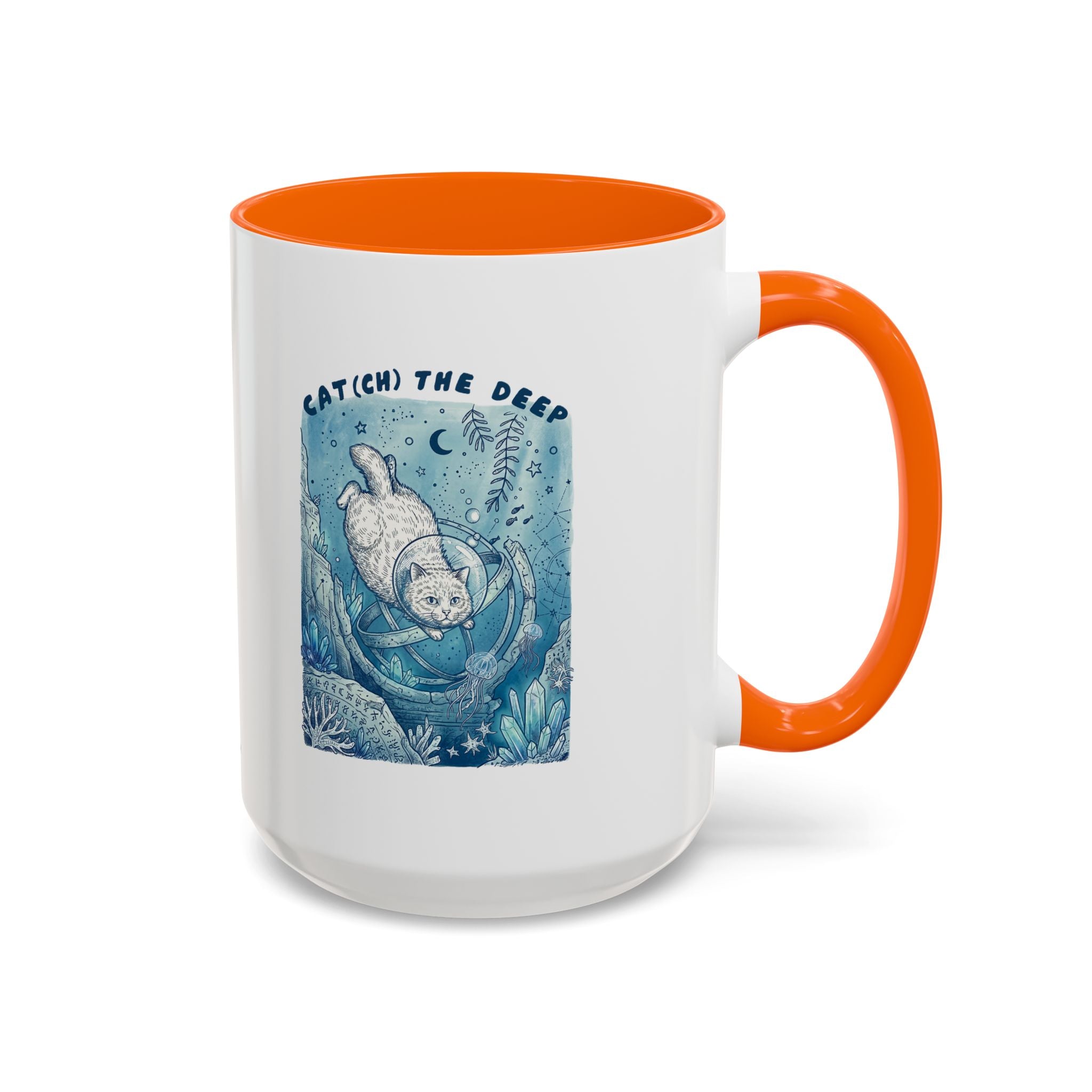 Cat's Deep Ocean Adventure Mug - Underwater Cat Lover Coffee Cup