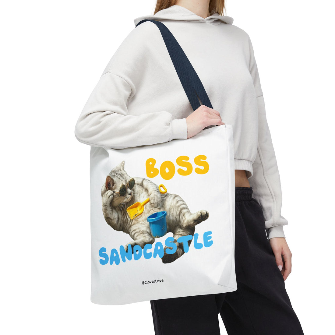 Funny Cat Tote Bag | Custom Pet Photo Personalized Canvas Bag