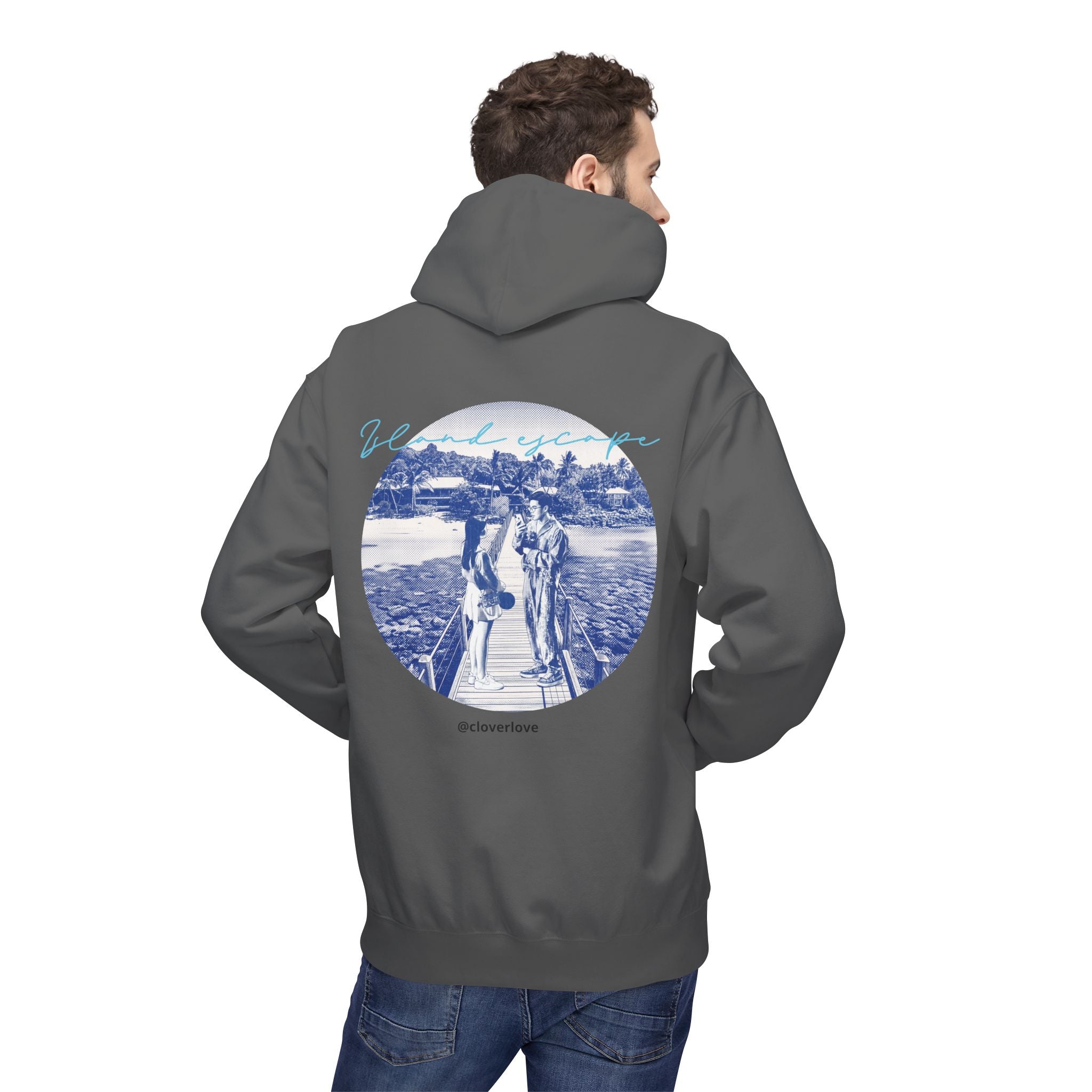 Kapuzenpulli für den Tropenurlaub | Romantisches Strandreise-Grafik-Sweatshirt