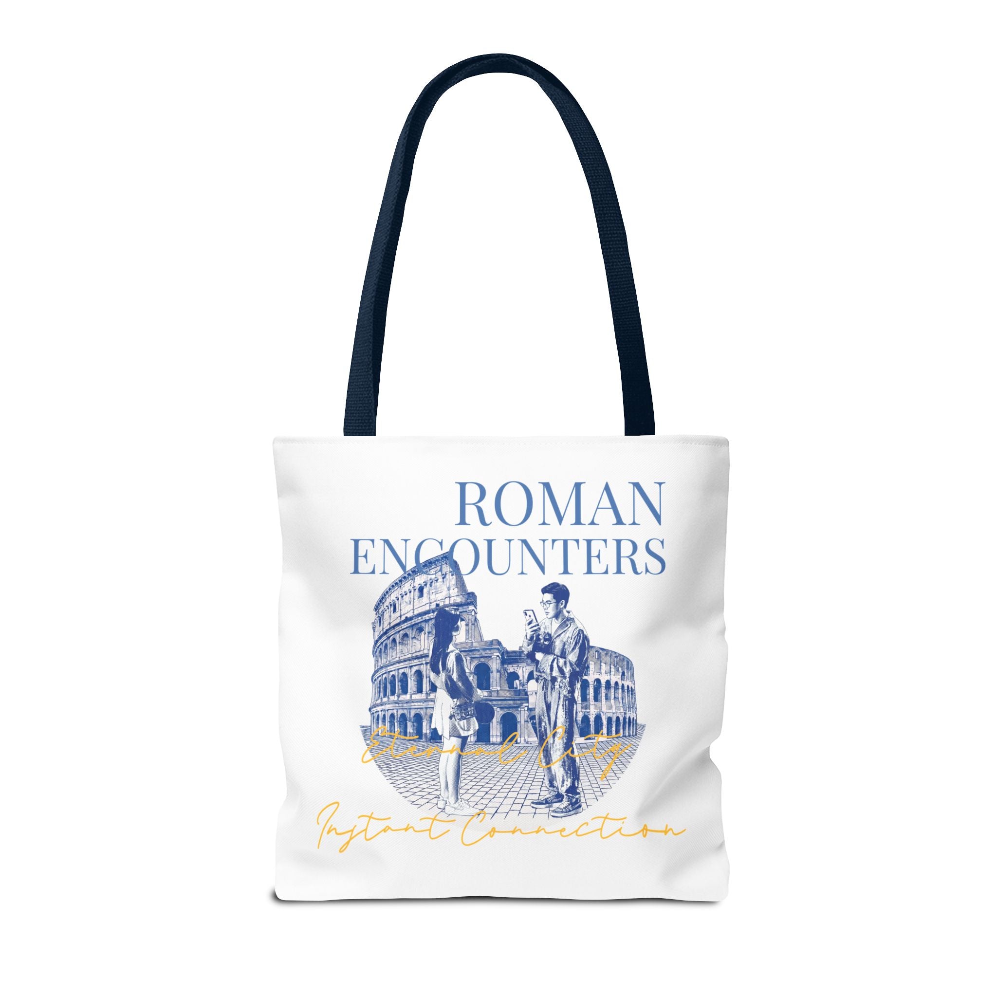Roman Encounter Travel Tote Bag | Vintage Italy Rome Colosseum Canvas Tote Bag for Travel Lovers