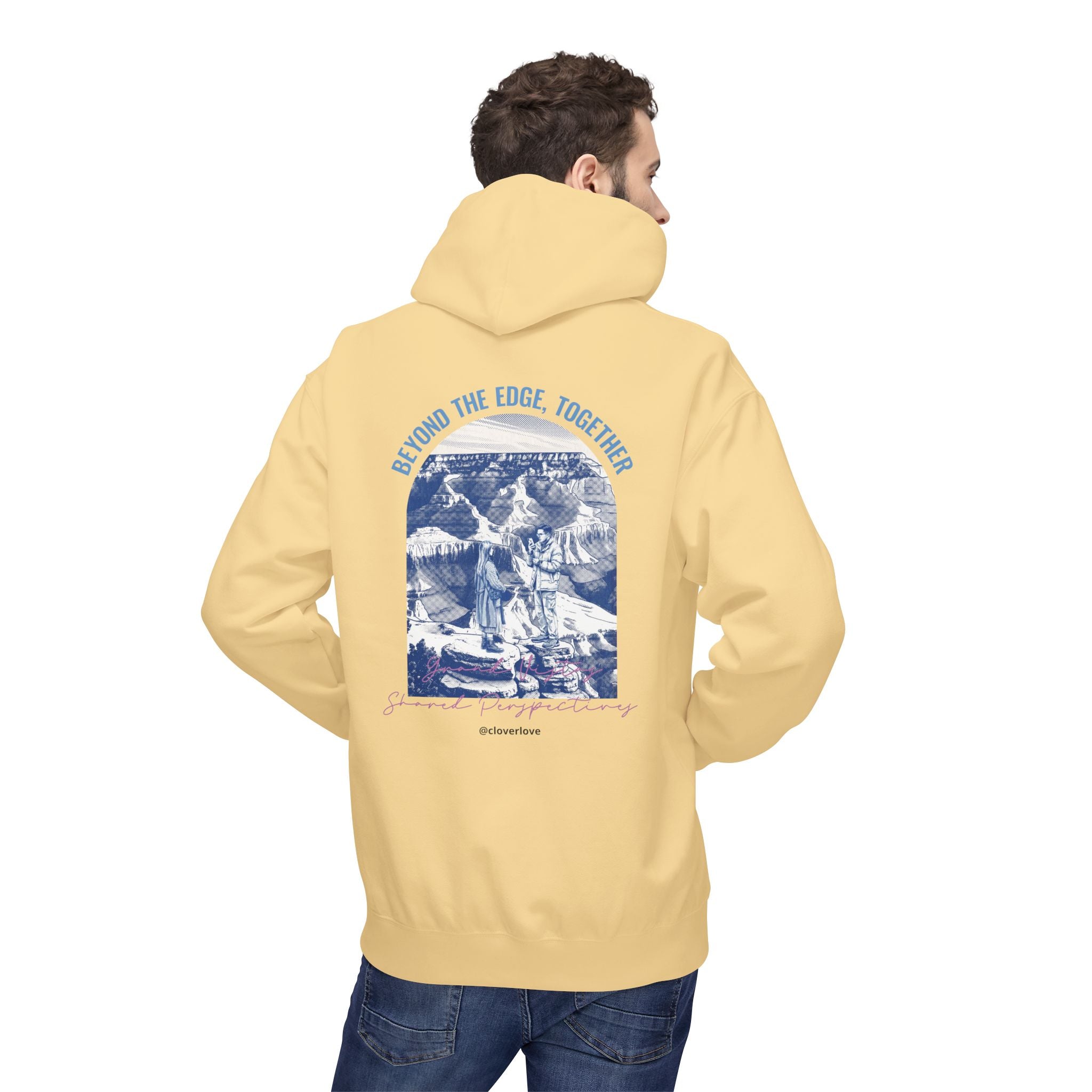 Beyond The Horizon Personalisierter Reise-Hoodie, Landschaftswahrzeichen Paar Geschenk