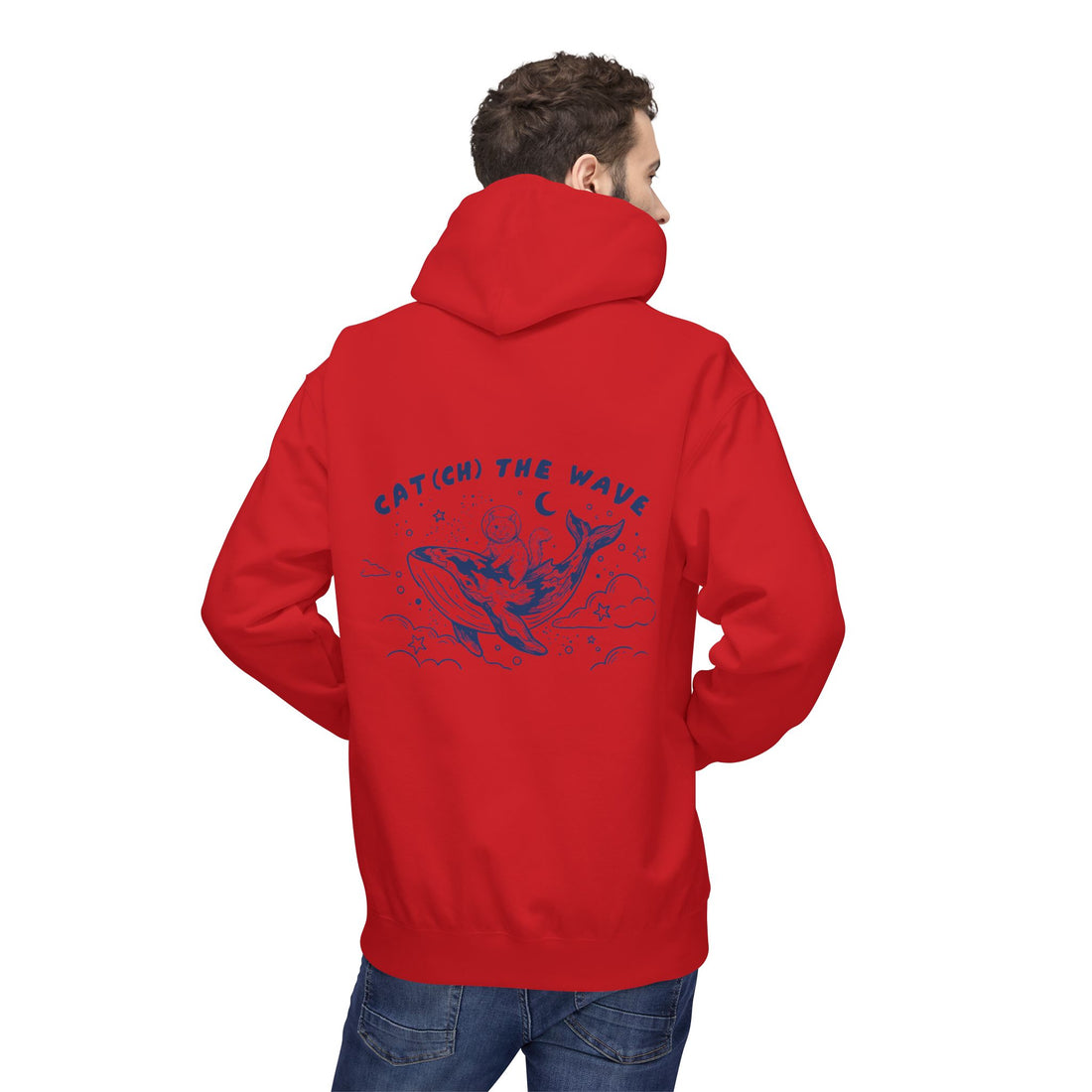 Cat Whale Adventure Hoodie | Vintage Ocean Graphic Sweatshirt