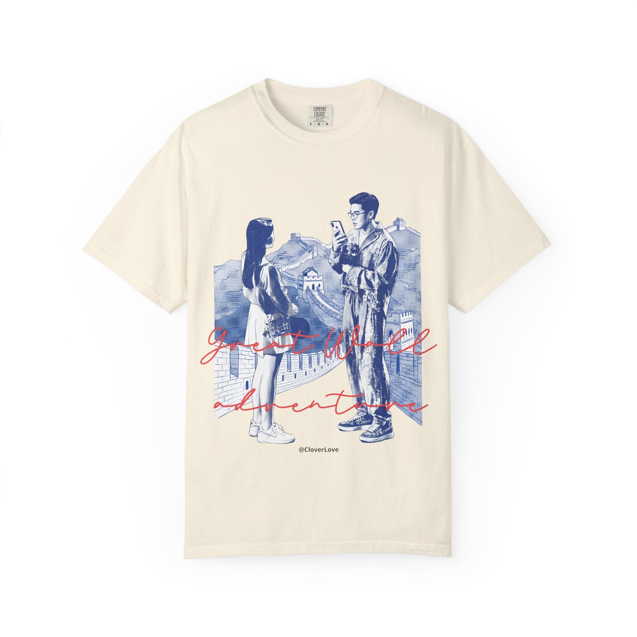Custom Great Wall Travel Memory T-Shirt - Couple Vacation Gift