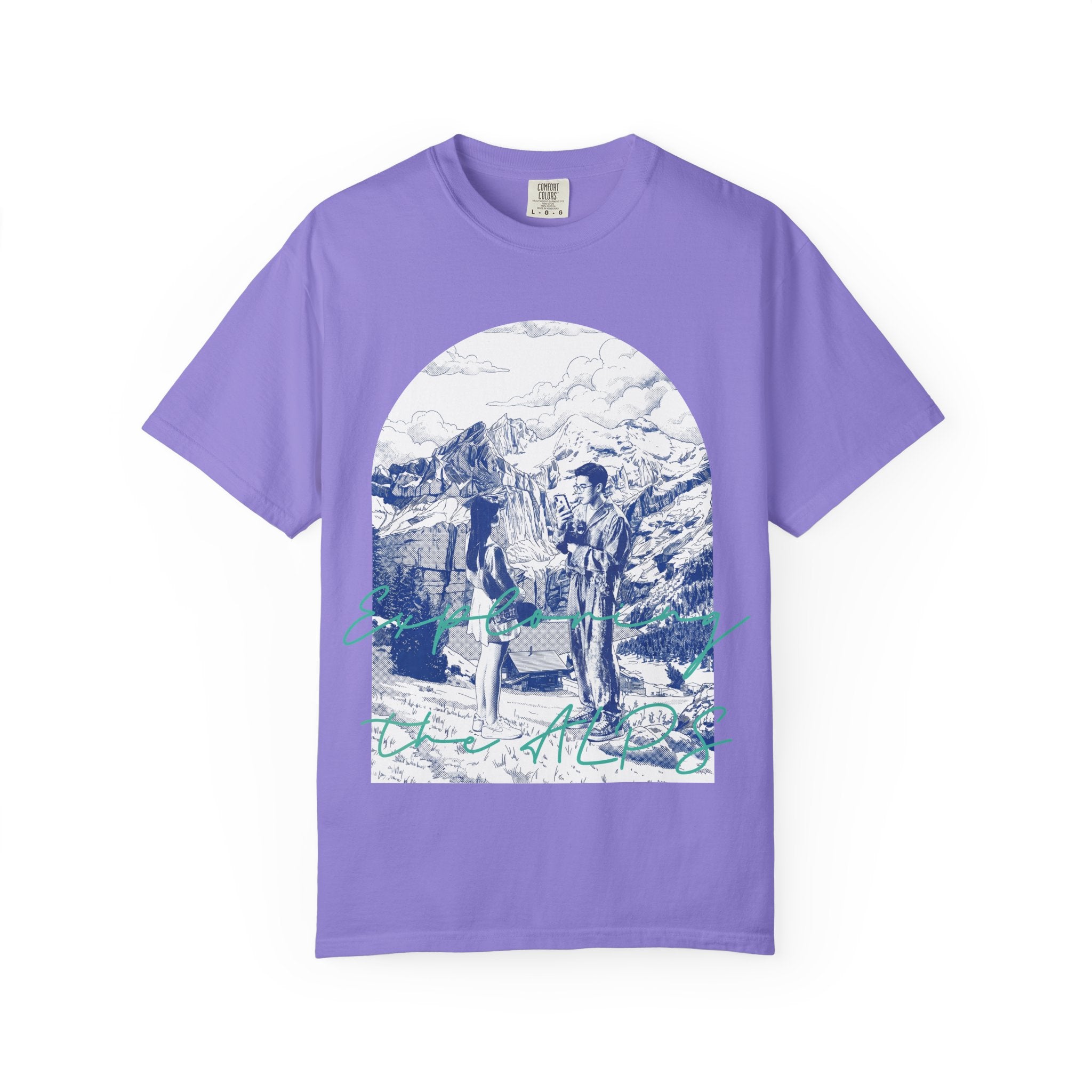 Custom Travel Landmark T-Shirt - Vintage Mountain Adventure Tee, Unique Travel Gift