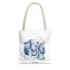 Travel Adventure Tote Bag | Vintage Mountain Explorer Canvas Bag