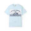 Cat’s Skiff Adventure T-Shirt - Vintage Ocean Boat Graphic Tee for Cat Lovers