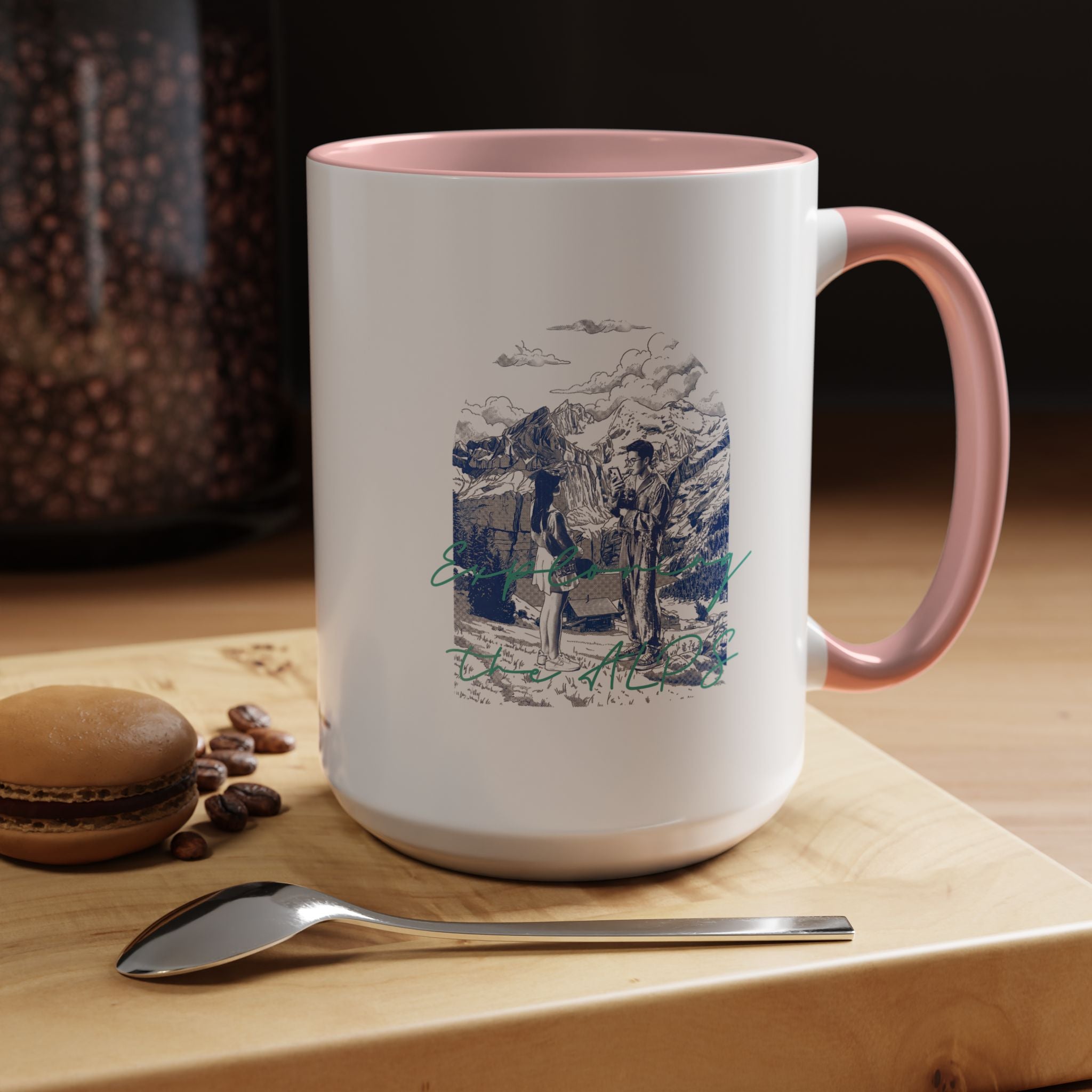 Reisebecher „Entdecke die Alpen“ – Bergabenteuer-Kaffeetasse