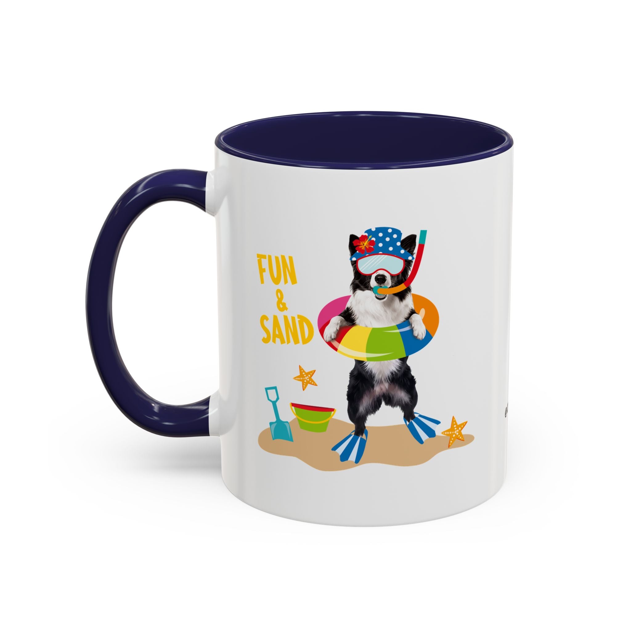 Summer Diving Dog Mug | Personalized Dog Photo Coffee Cup With Custom Text