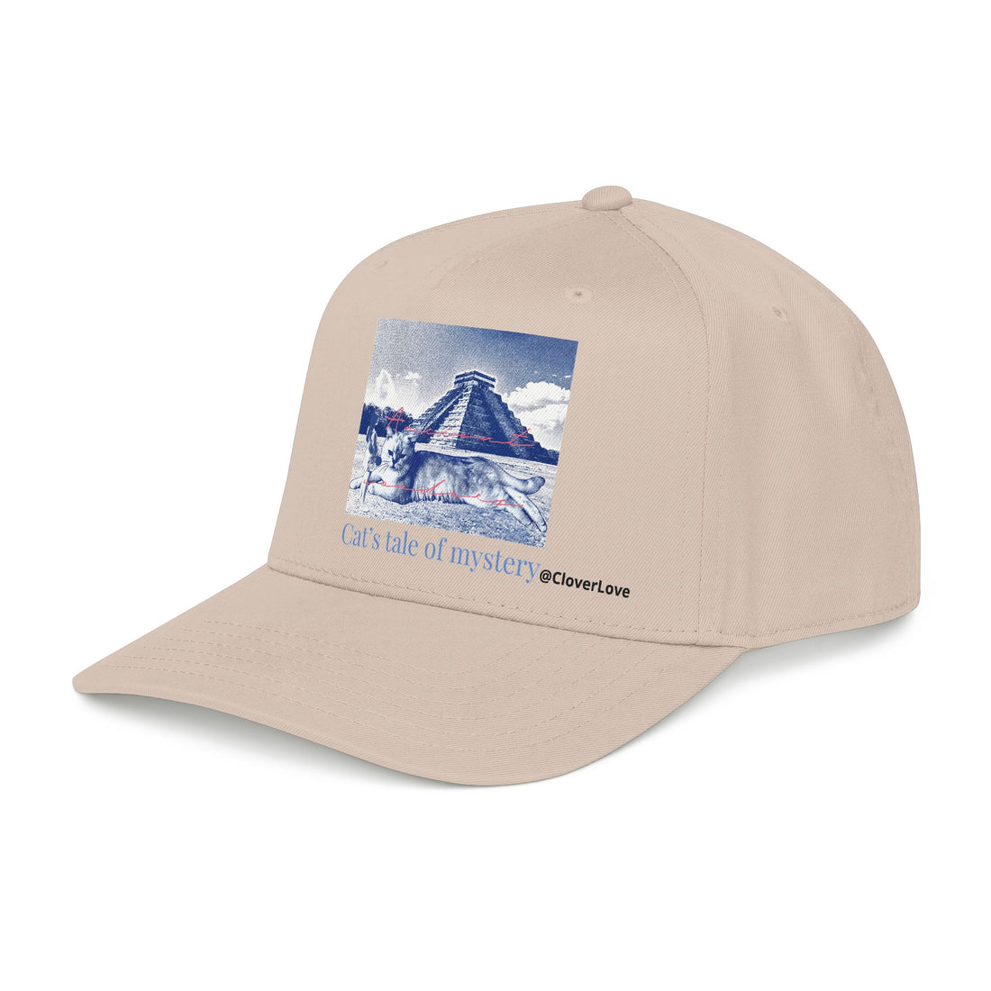 Mexico Travel Cat Hat - Chichen Itza Baseball Cap, Cat Lover Gift