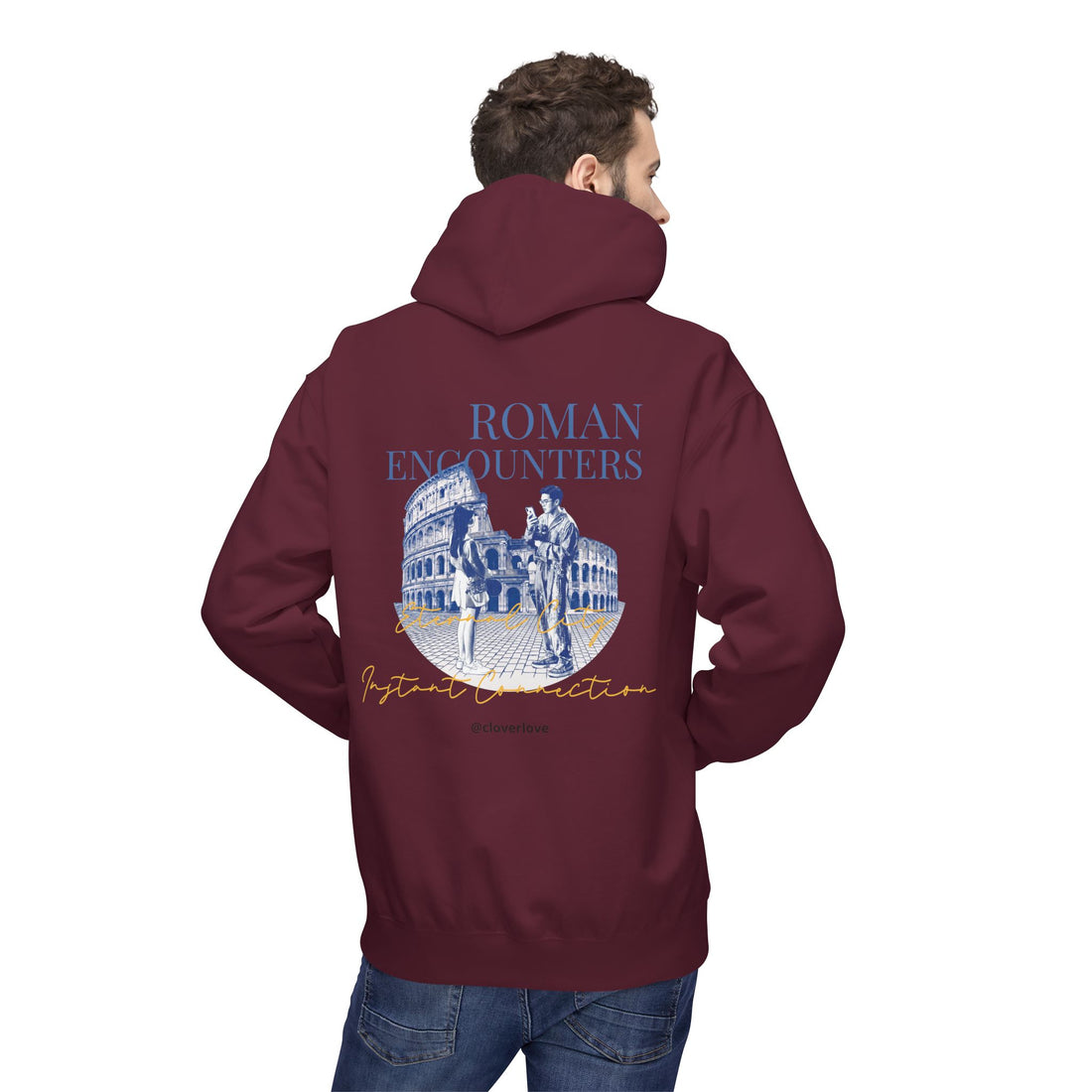 Kapuzenpullover „Römische Begegnungen“ | Kolosseum Reise-Wahrzeichen Sweatshirt