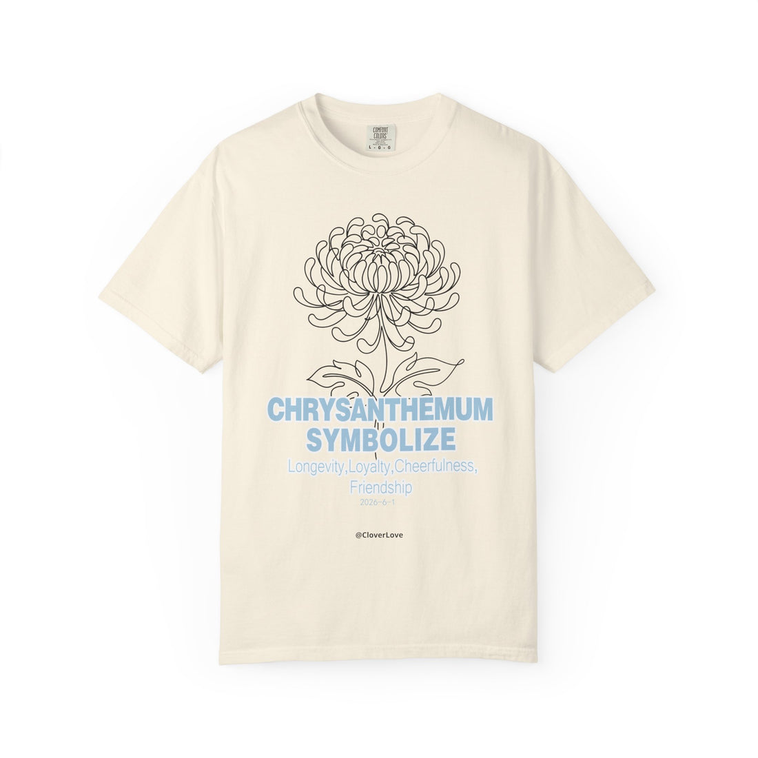 Chrysanthemum Flower T-Shirt - Botanical Graphic Shirt for Flower Lovers