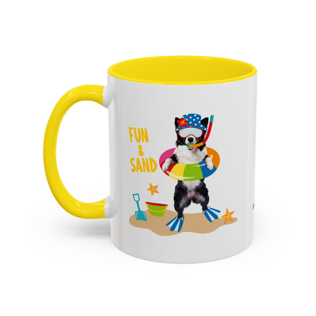 Summer Diving Dog Mug | Personalized Dog Photo Coffee Cup With Custom Text