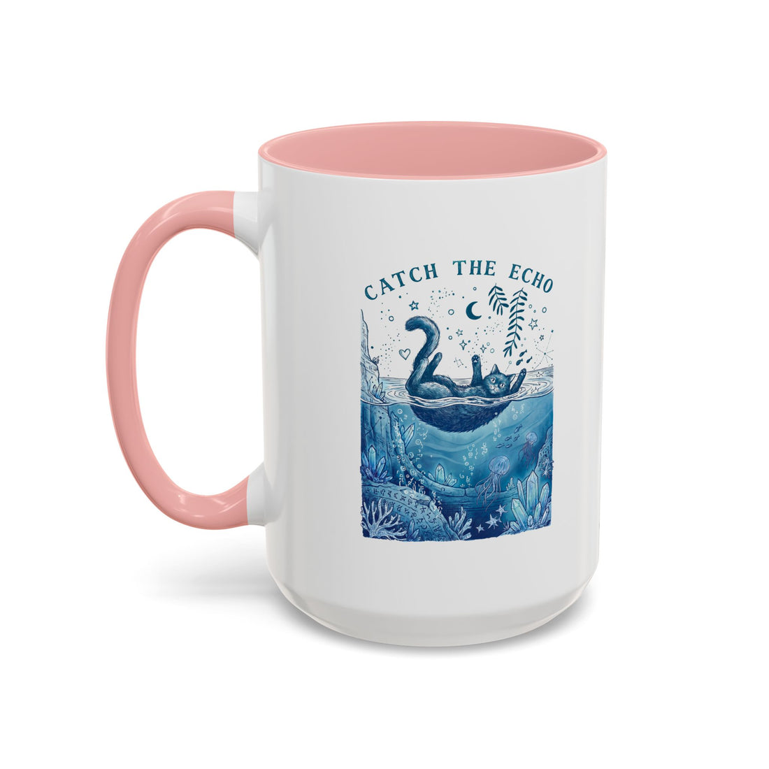 Cat's Ocean Echo Mug - Cute Underwater Cat Lover Coffee Cup