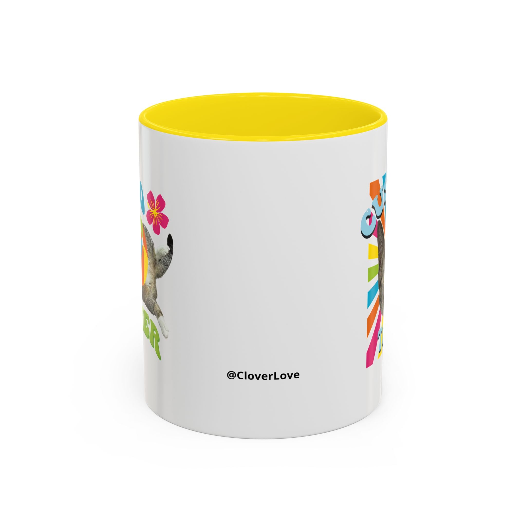 Retro Custom Cat Mug | Personalized Pet Photo Coffee Cup With Custom Text