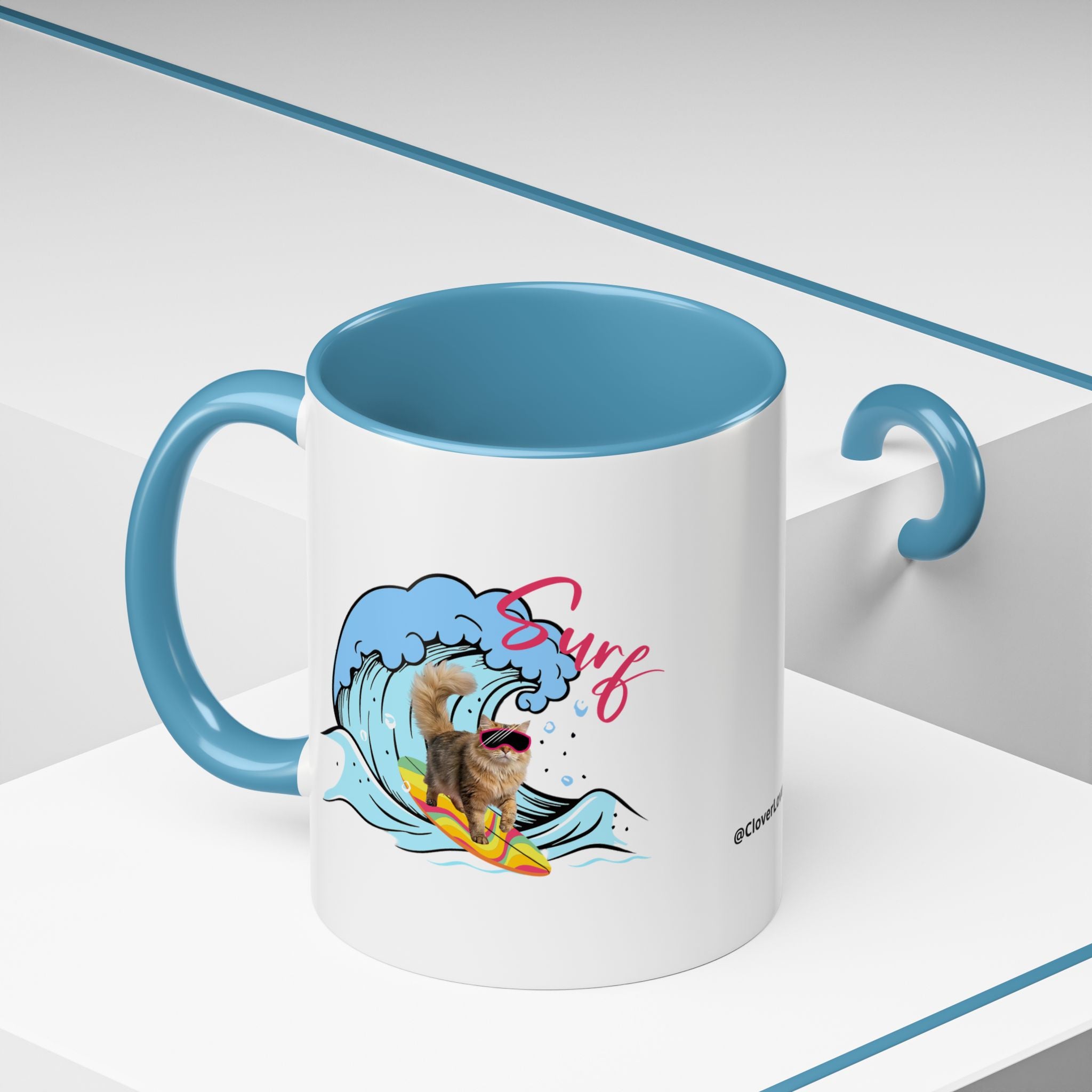 Summer Diving Dog Mug | Personalized Dog Photo Coffee Cup With Custom Text