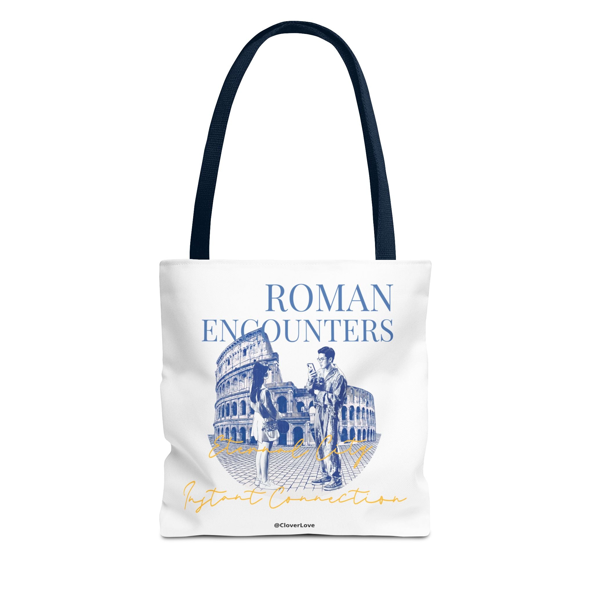 Roman Encounter Travel Tote Bag | Vintage Italy Rome Colosseum Canvas Tote Bag for Travel Lovers