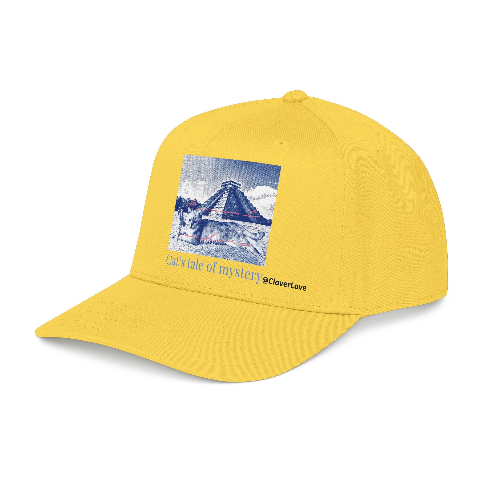 Mexico Travel Cat Hat - Chichen Itza Baseball Cap, Cat Lover Gift