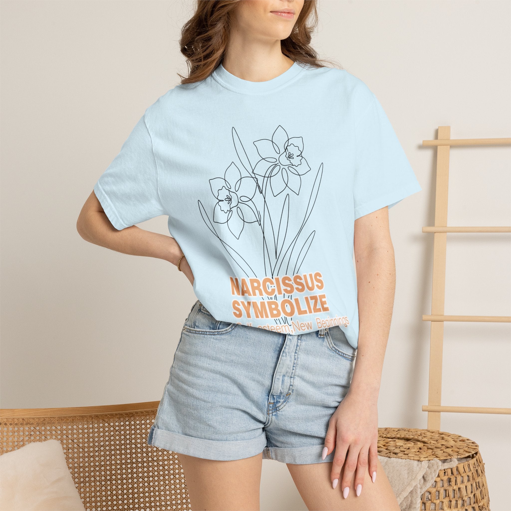 Narcissus Flower T-Shirt - Botanical Graphic Shirt for Flower Lovers