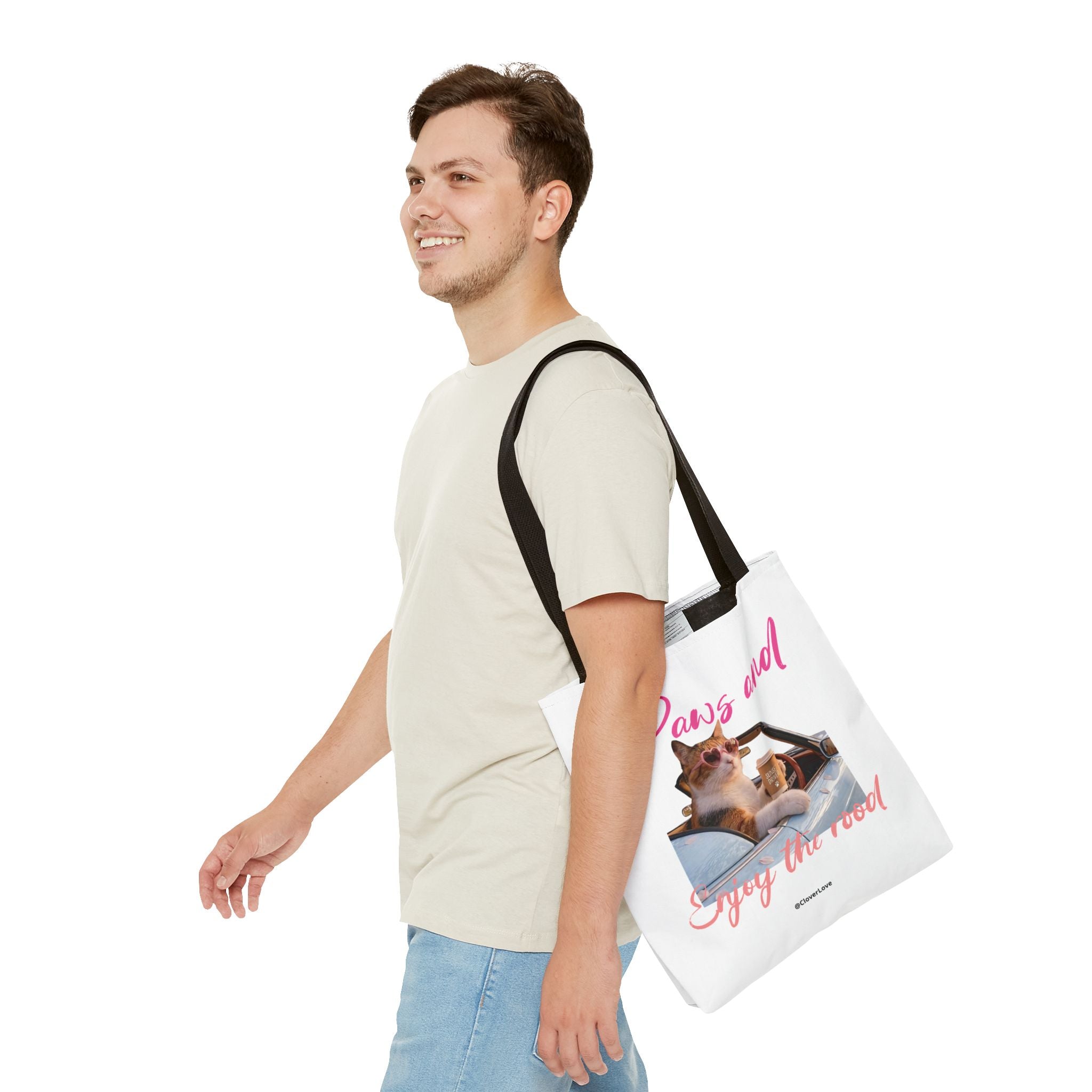 Cute Cat Tote Bag | Custom Cat Photo Personalized Canvas Bag