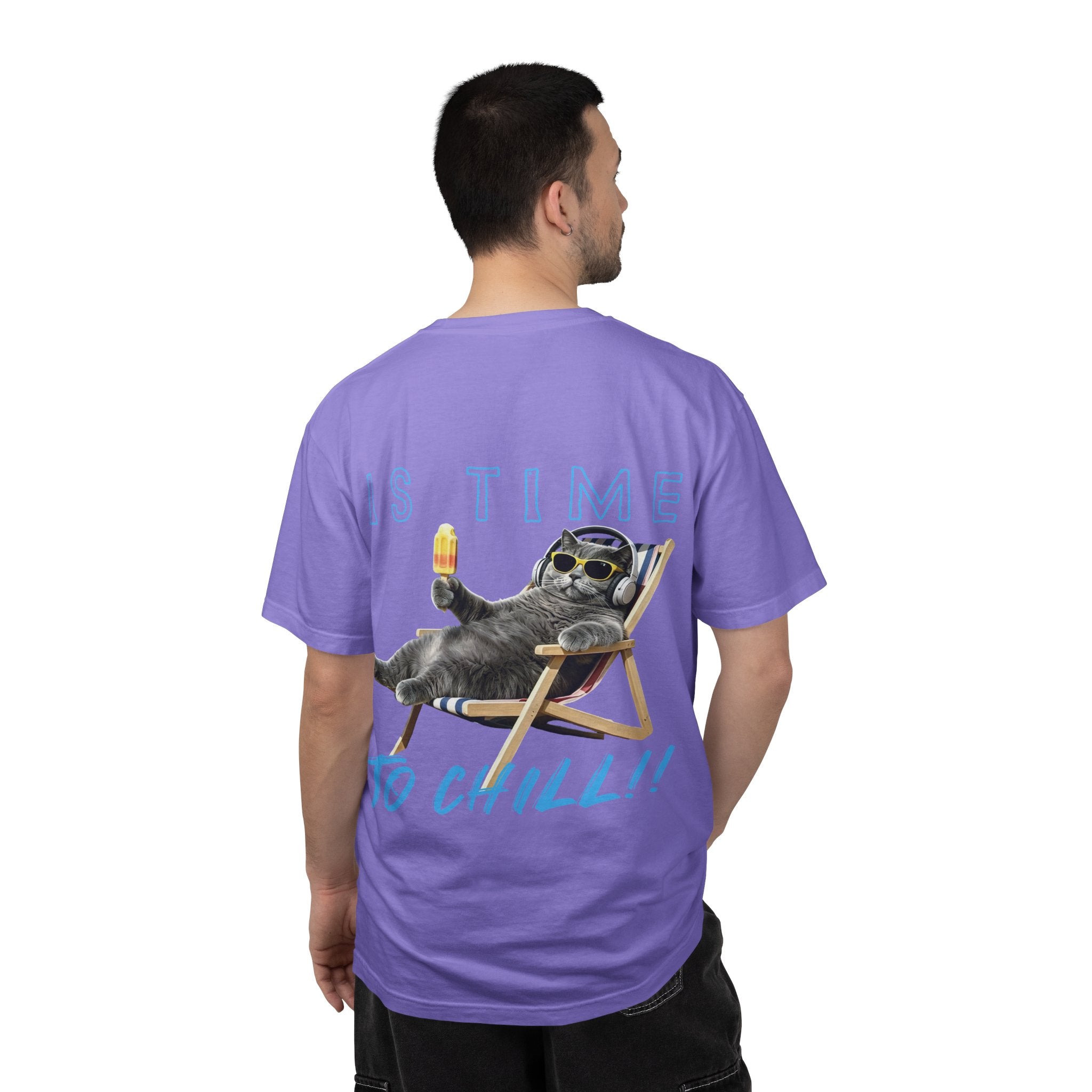 Custom Cat Summer T-Shirt - Funny Chill Cat Tee, Cat Lover Gift