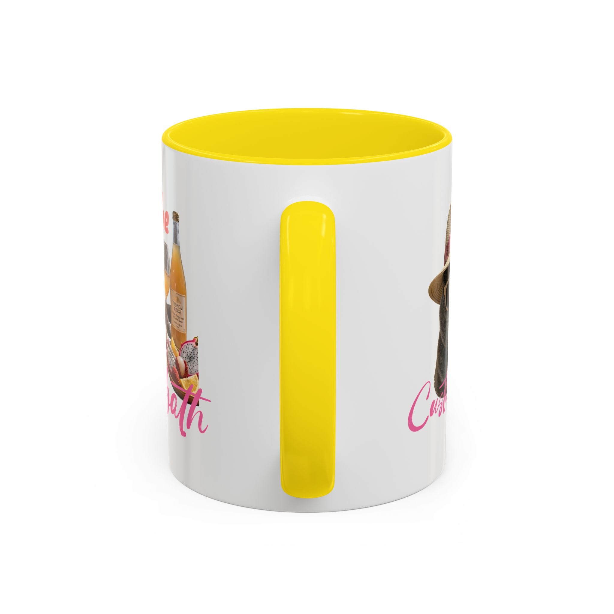 Summer Sunbathing Cat Mug | Personalized Cat Coffee Cup With Custom Text