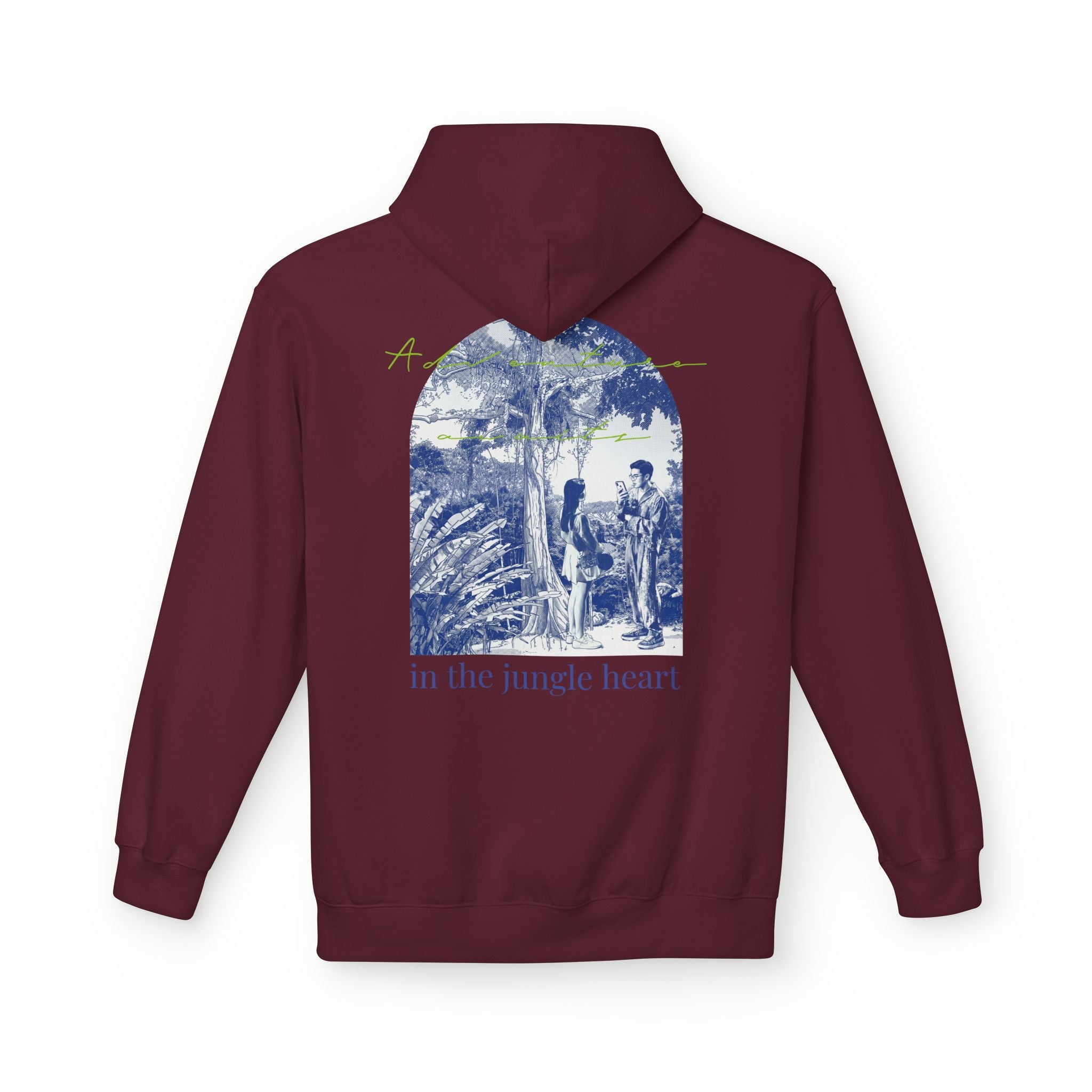 Jungle Adventure Hoodie – Vintage Tropical Travel Graphic Pullover Sweatshirt