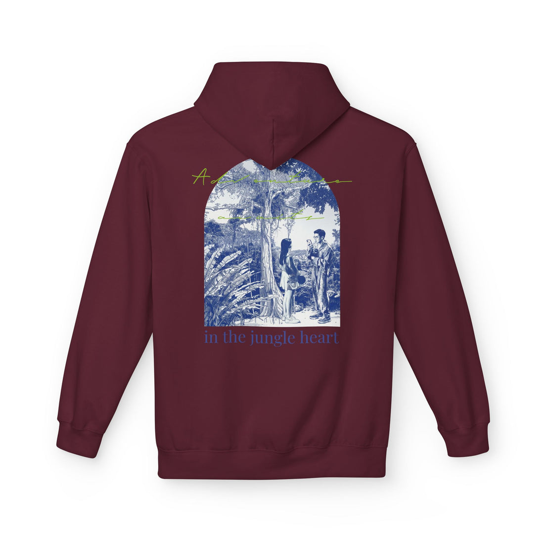 Jungle Adventure Hoodie – Vintage Tropical Travel Graphic Pullover Sweatshirt