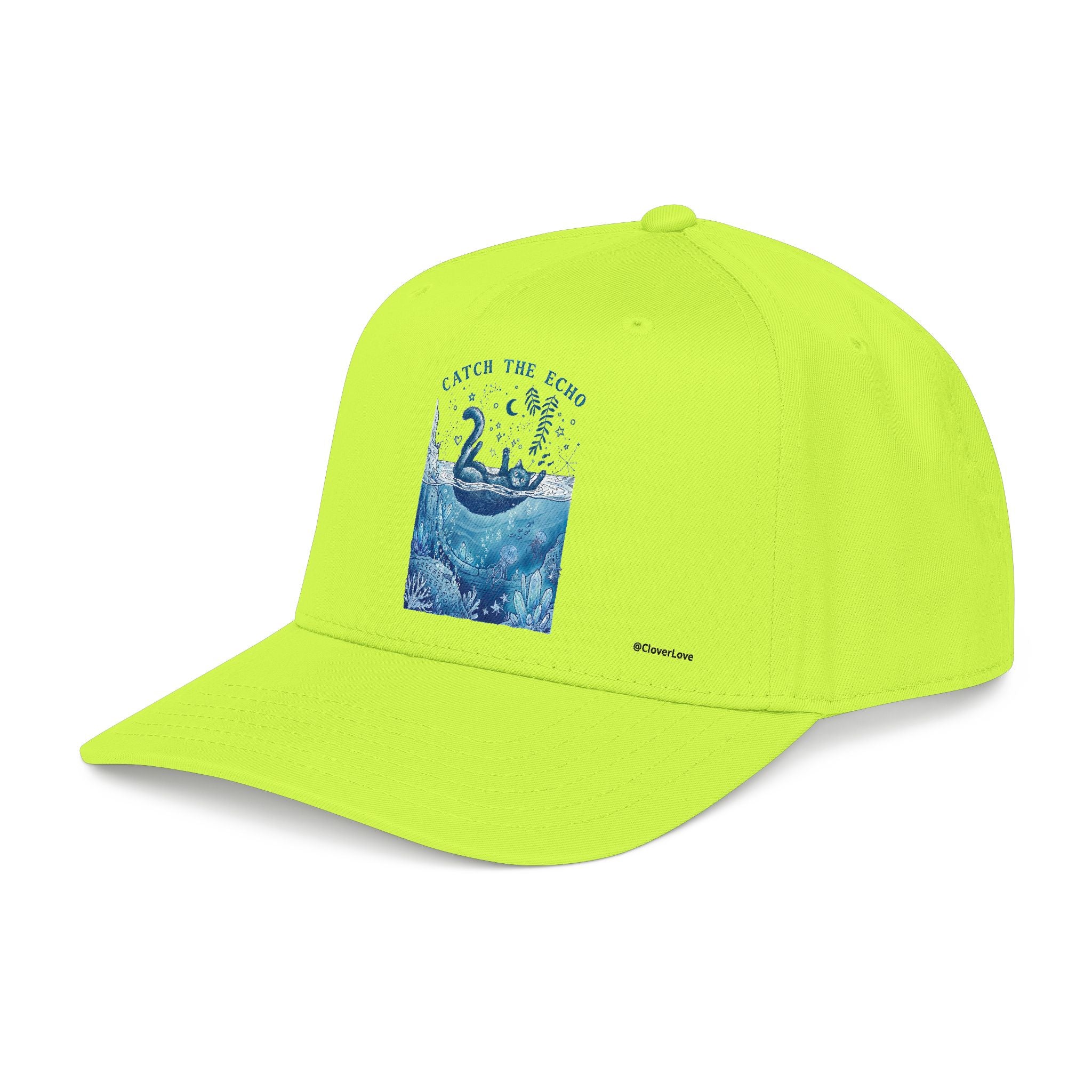 Ocean Cat Hat - Underwater Adventure Baseball Cap, Cute Cat Lover Gift, Marine Life Hat