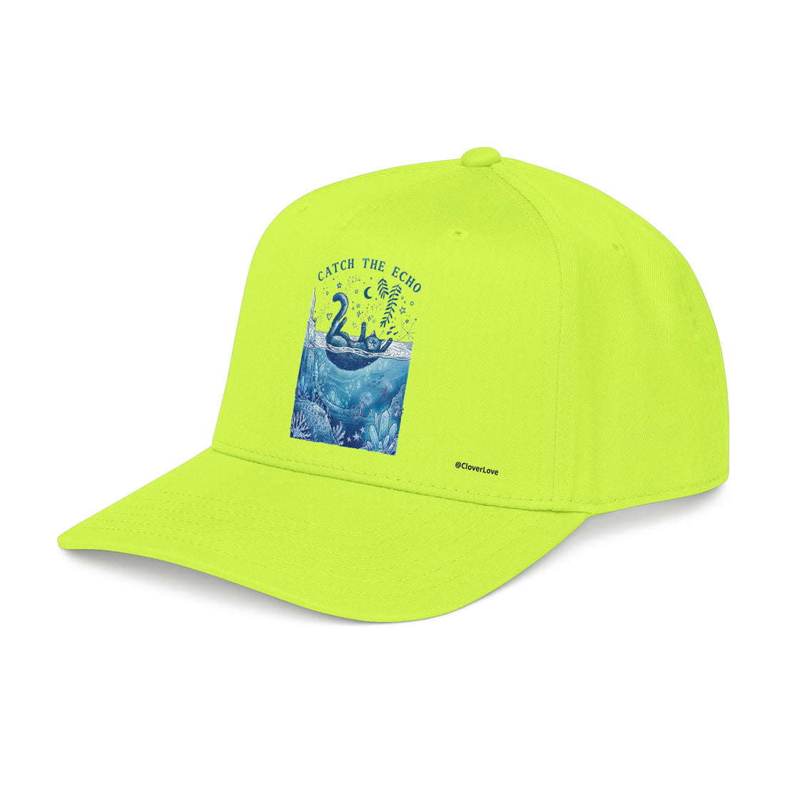 Ocean Cat Hat - Underwater Adventure Baseball Cap, Cute Cat Lover Gift, Marine Life Hat