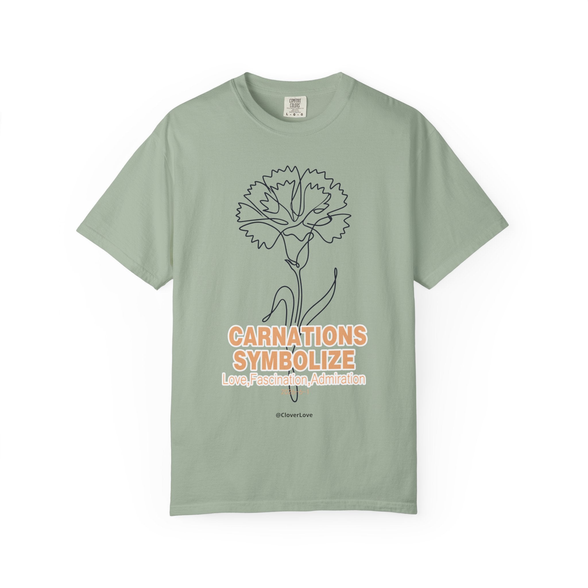 Carnation Flower T-Shirt - Birth Flower Shirt for Women, Flower Lover Gift