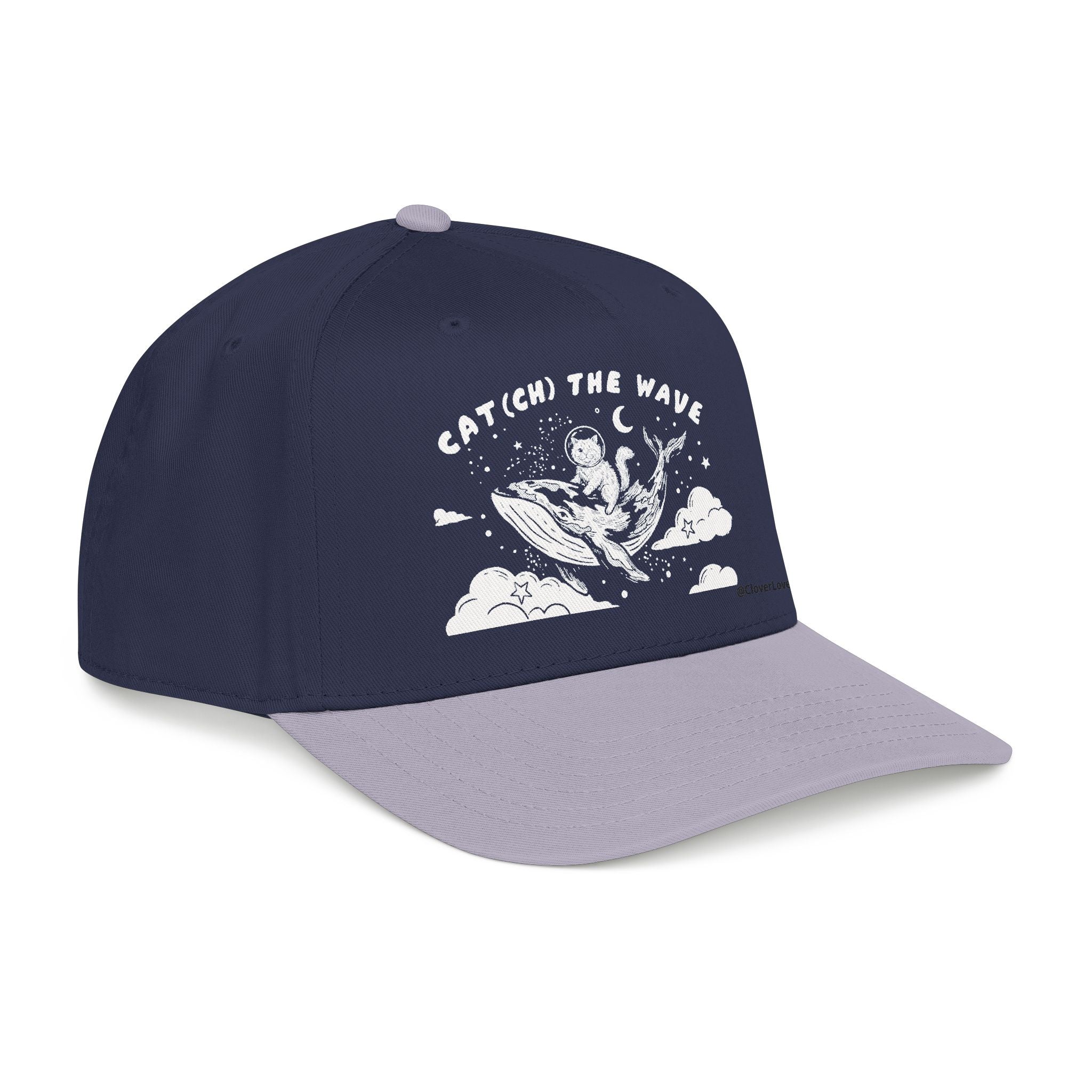 Ocean Cat Hat - Whale Adventure Baseball Cap, Cute Animal Dad Hat, Cat Lover Gift