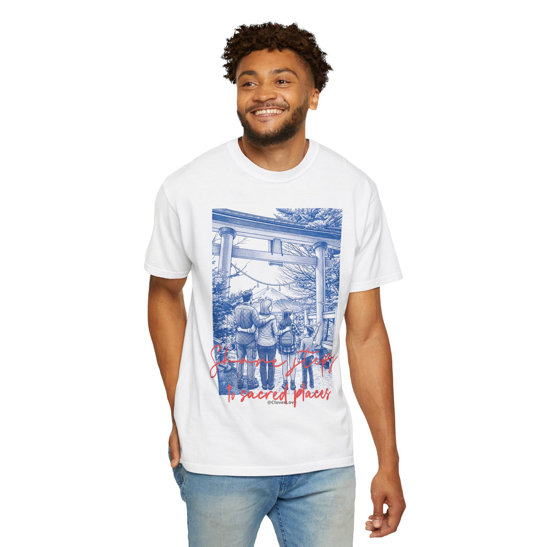 Custom Japan Landmark T-Shirt - Vintage Shrine Adventure Tee, Travel Lover Gift