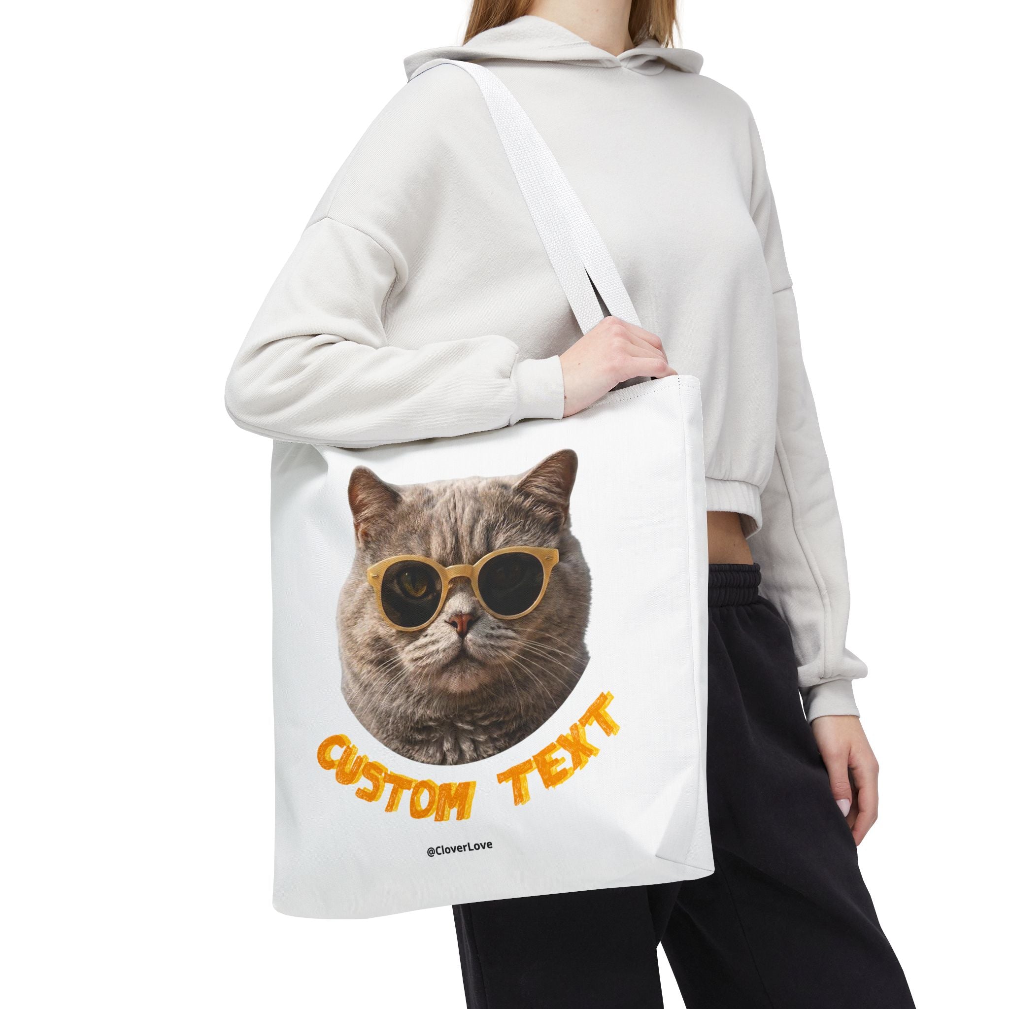 Summer Cat Tote Bag | Funny Cat Lover Beach Canvas Bag