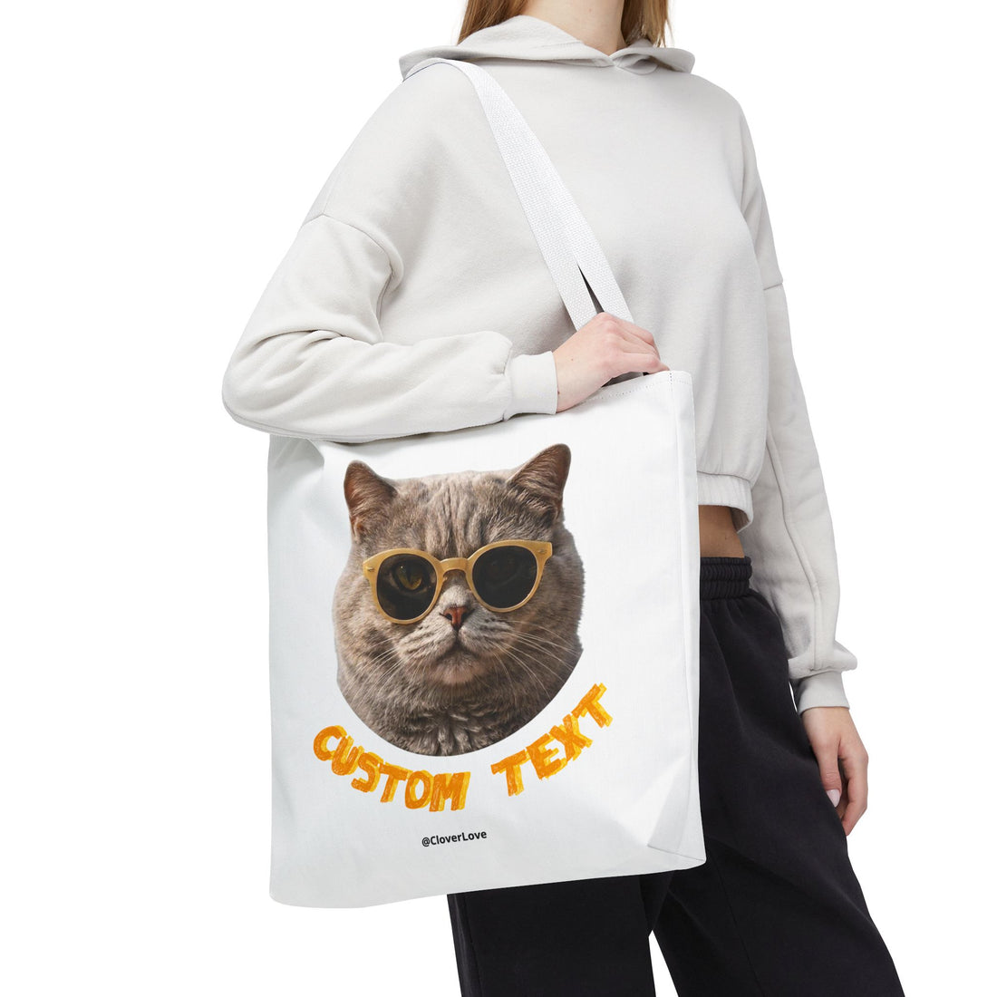 Summer Cat Tote Bag | Funny Cat Lover Beach Canvas Bag