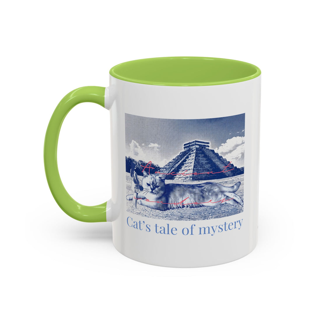 Chichen Itza Cat Travel Mug - Mexico Landmark Coffee Cup for Cat Lovers