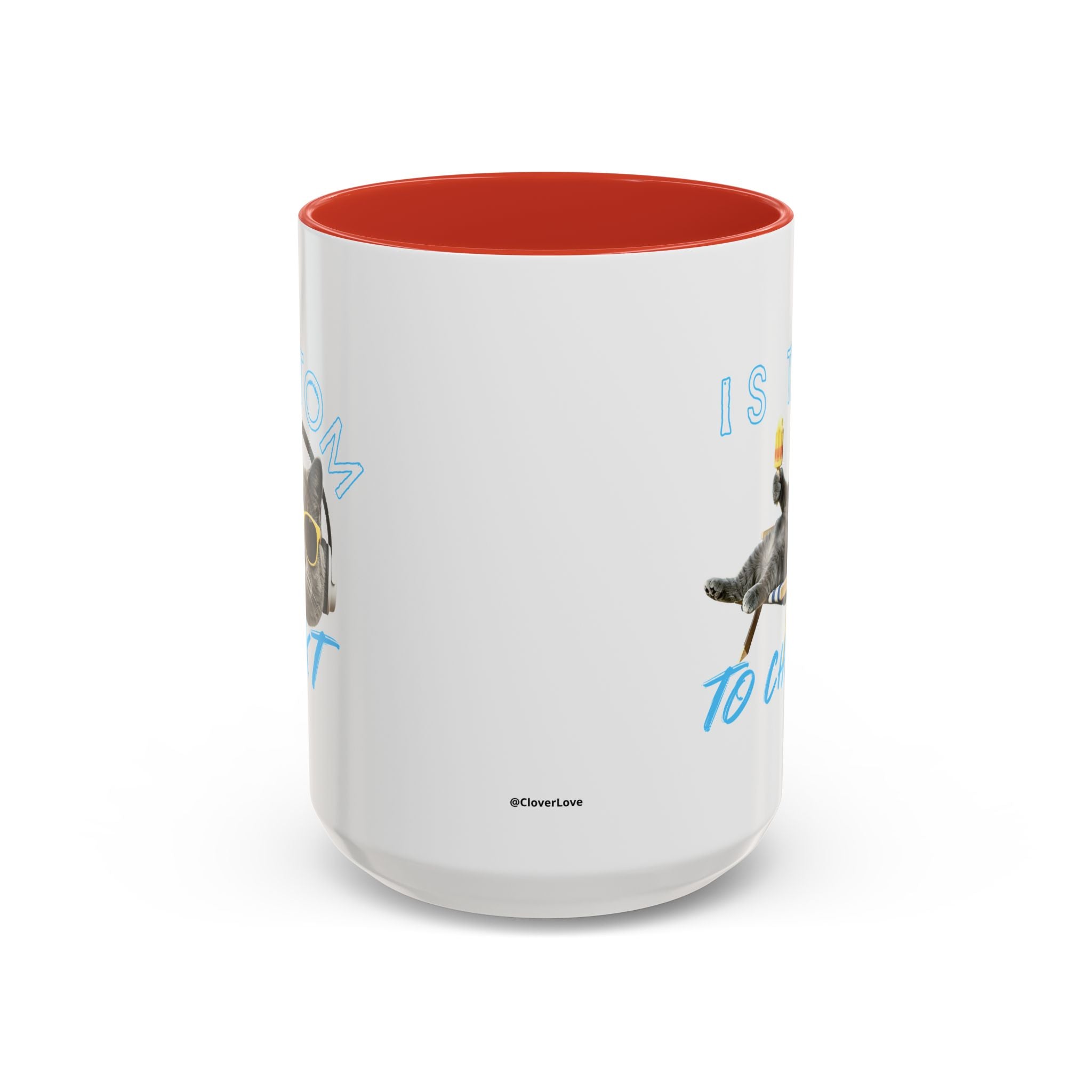 Chill Cat Sommerbecher | Personalisierte Katzenfoto-Kaffeetasse mit individuellem Text