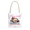 Cute Cat Tote Bag | Custom Cat Photo Personalized Canvas Bag