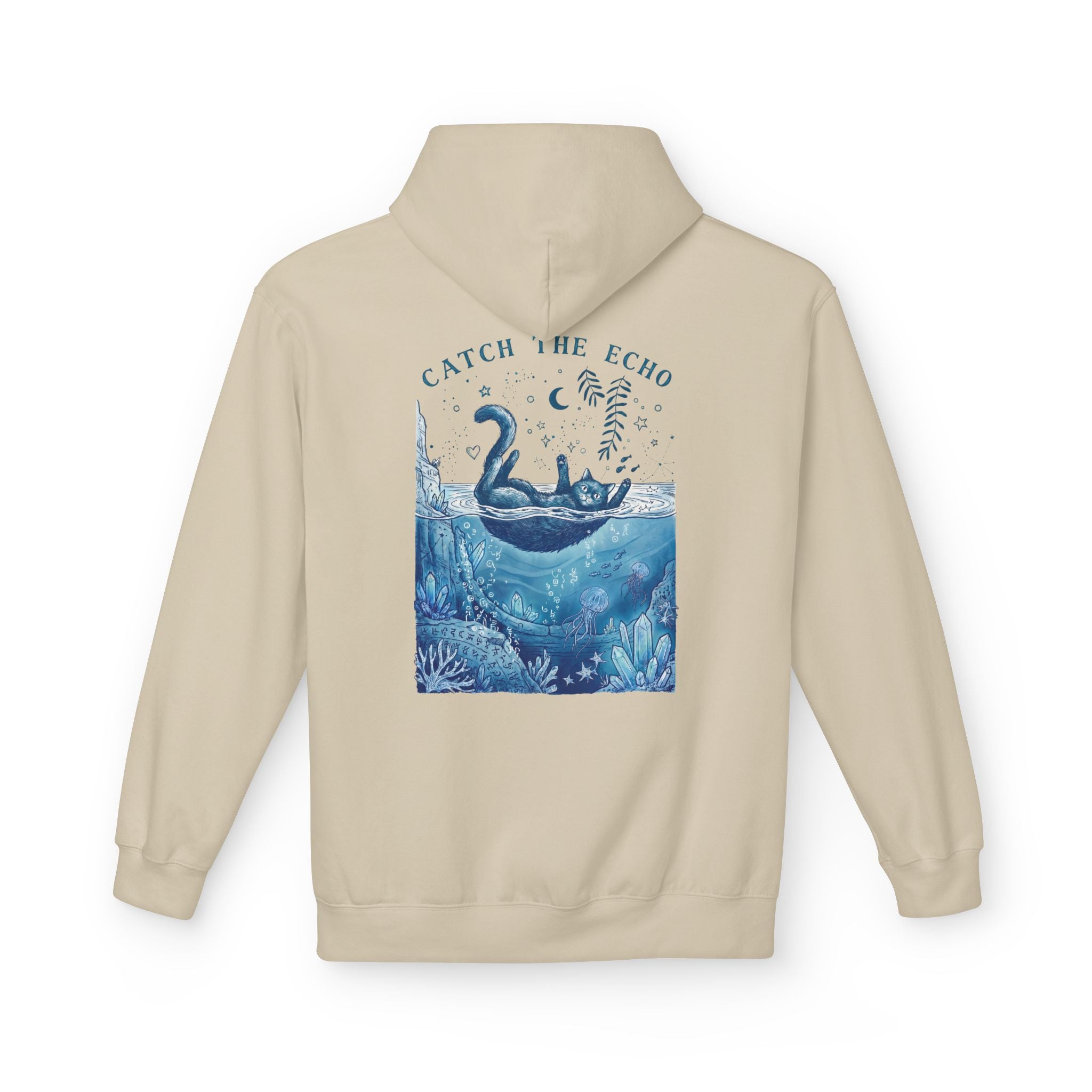 Cat Ocean Adventure Hoodie | Vintage Underwater Graphic Sweatshirt