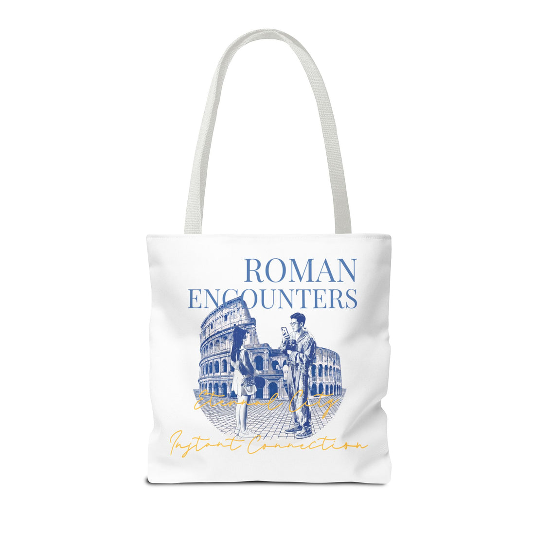 Roman Encounter Travel Tote Bag | Vintage Italy Rome Colosseum Canvas Tote Bag for Travel Lovers