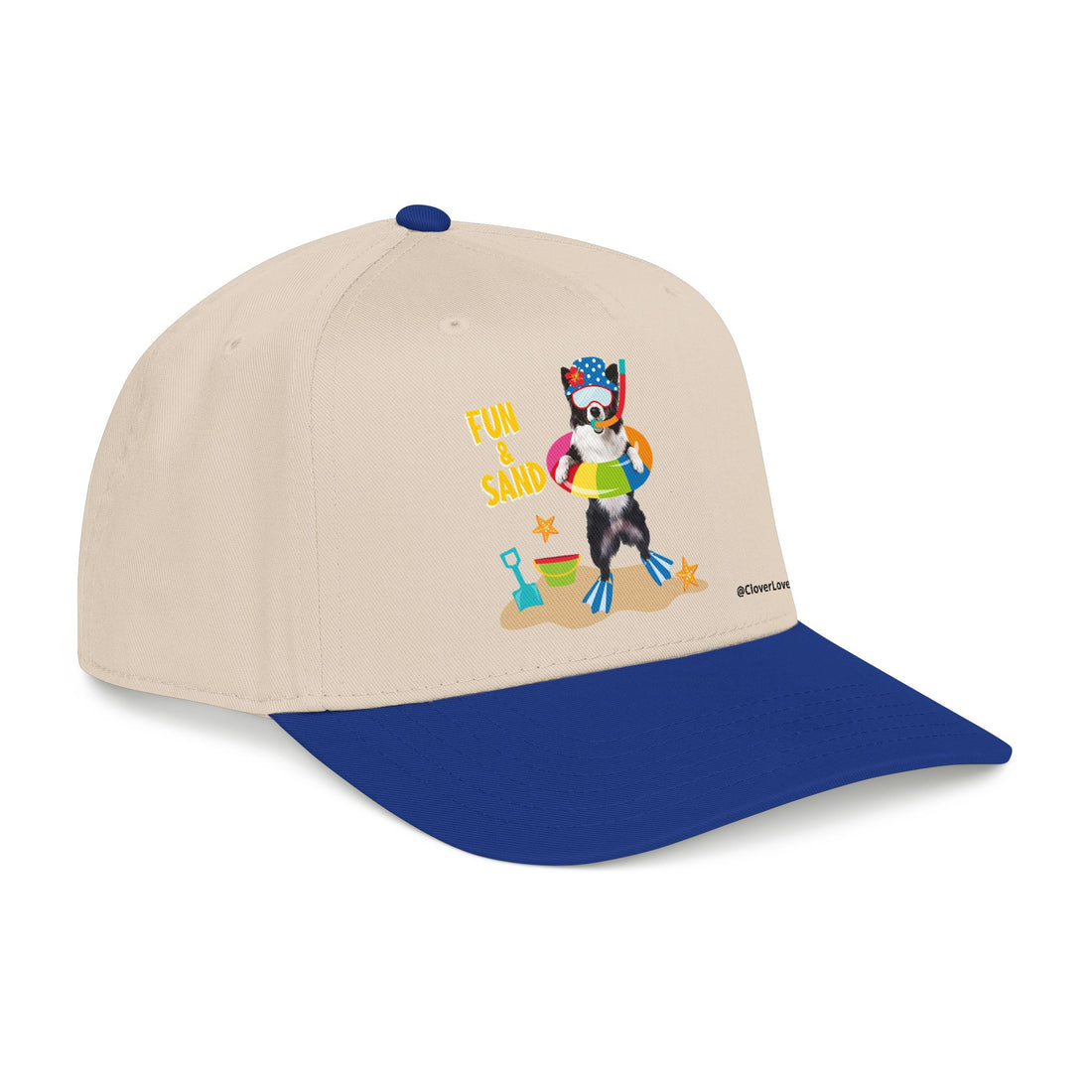 Custom Summer Beach Dog Hat, Fun & Sand Pet Baseball Cap, Personalized Dog Lover Gift